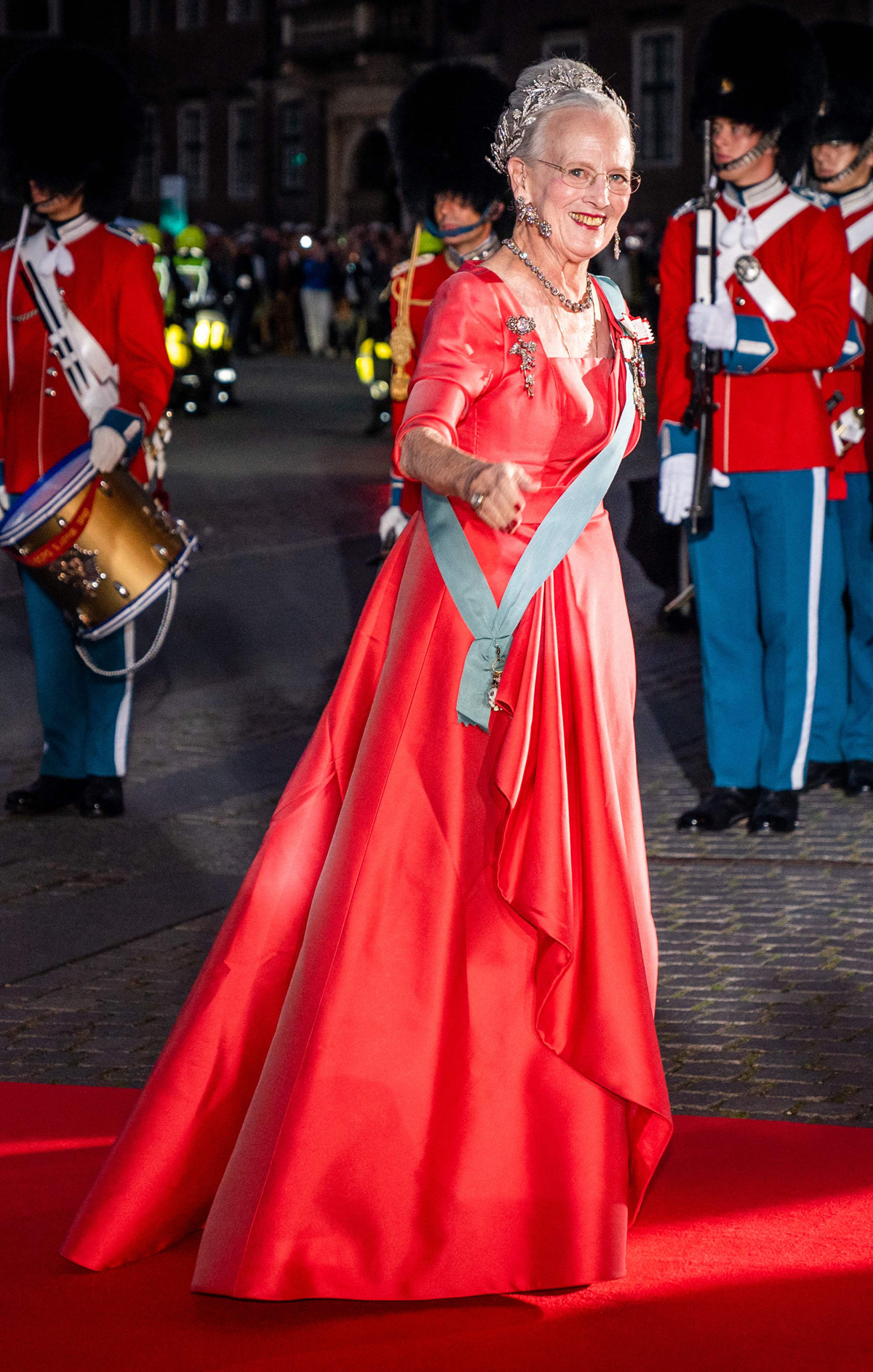 Queen Margrethe II of Denmark arrives for a gala performance celebrating her Golden Jubilee at the Royal Theatre in Copenhagen on September 10, 2022 (IDA MARIE ODGAARD/Ritzau Scanpix/AFP via Getty Images)