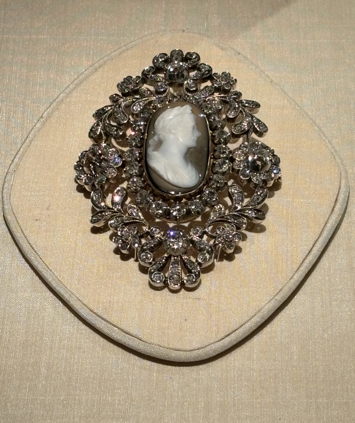 The Cameo Brooch is displayed in Stockholm, December 2023 (Photograph generously shared by Kristina Solberg; do not reproduce)