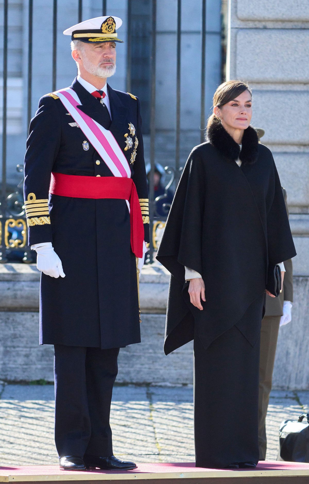 The King and Queen of Spain attend the Pascua Militar parade at the Royal Palace in Madrid on January 6, 2024 (Jack Abuin/ZUMA Press/Alamy)