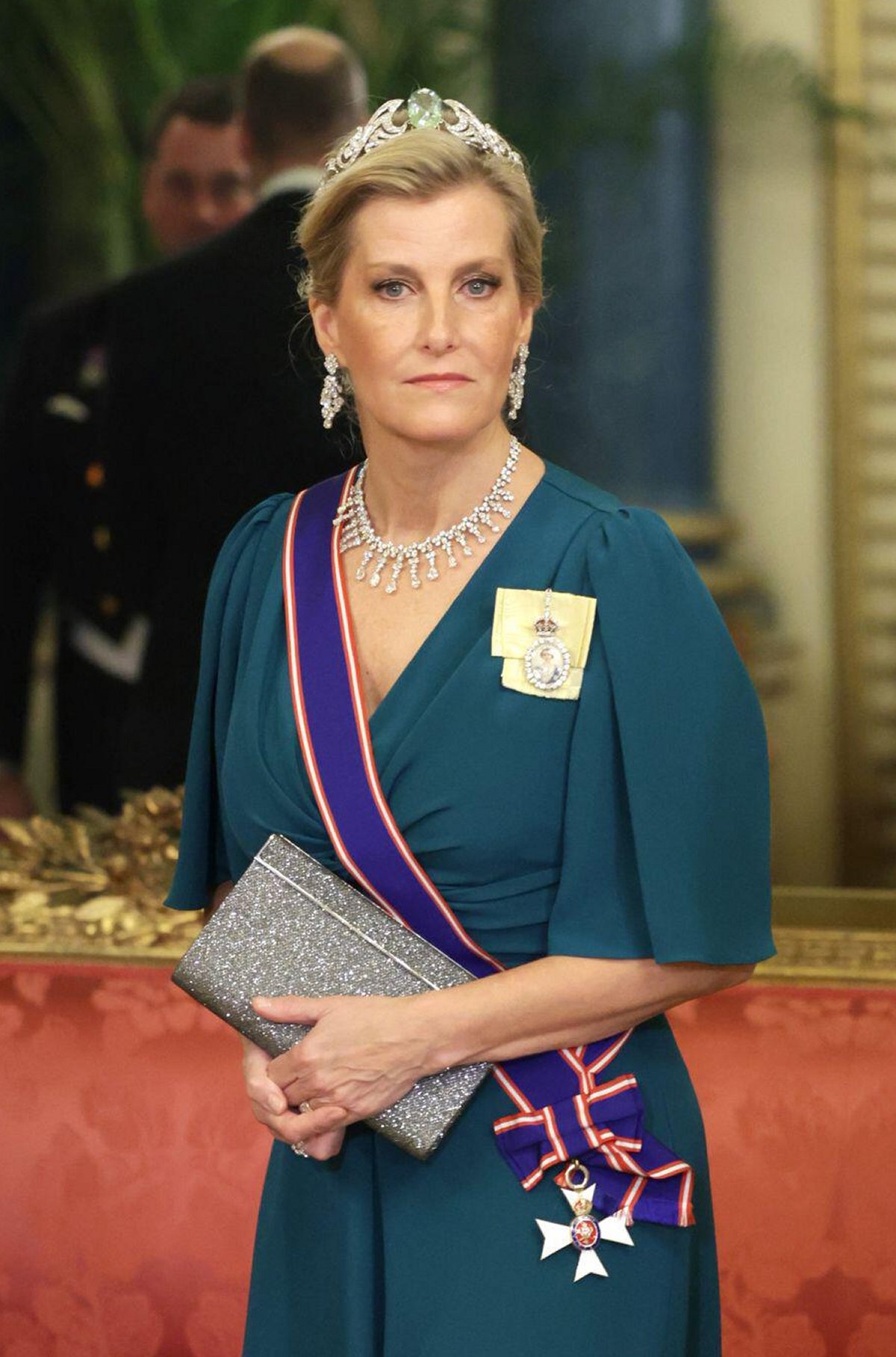 The Countess of Wessex and Forfar attends a state banquet at Buckingham Palace in London in honor of the visiting President of South Africa on November 22, 2022 (Chris Jackson/PA Images/Alamy)
