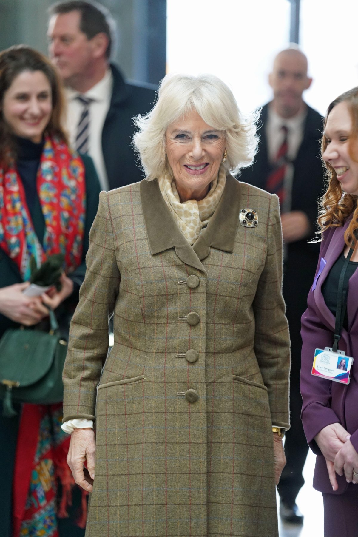 Queen Camilla opens the new Safe Space during a visit to Aberdeen Art Gallery on January 18, 2024 (Andrew Milligan/PA Images/Alamy)