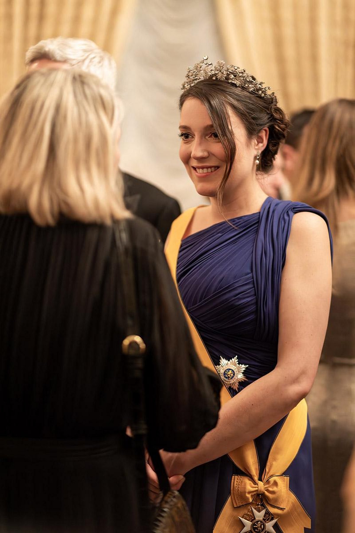 Princess Alexandra of Luxembourg attends the New Year reception at the Grand Ducal Palace on January 18, 2024 (Maison du Grand-Duc/Kary Barthelmey)