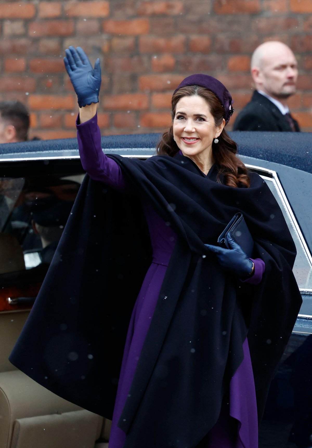 The Queen of Denmark arrives for a service at Aarhus Cathedral on January 21, 2024 (Ritzau/Alamy)