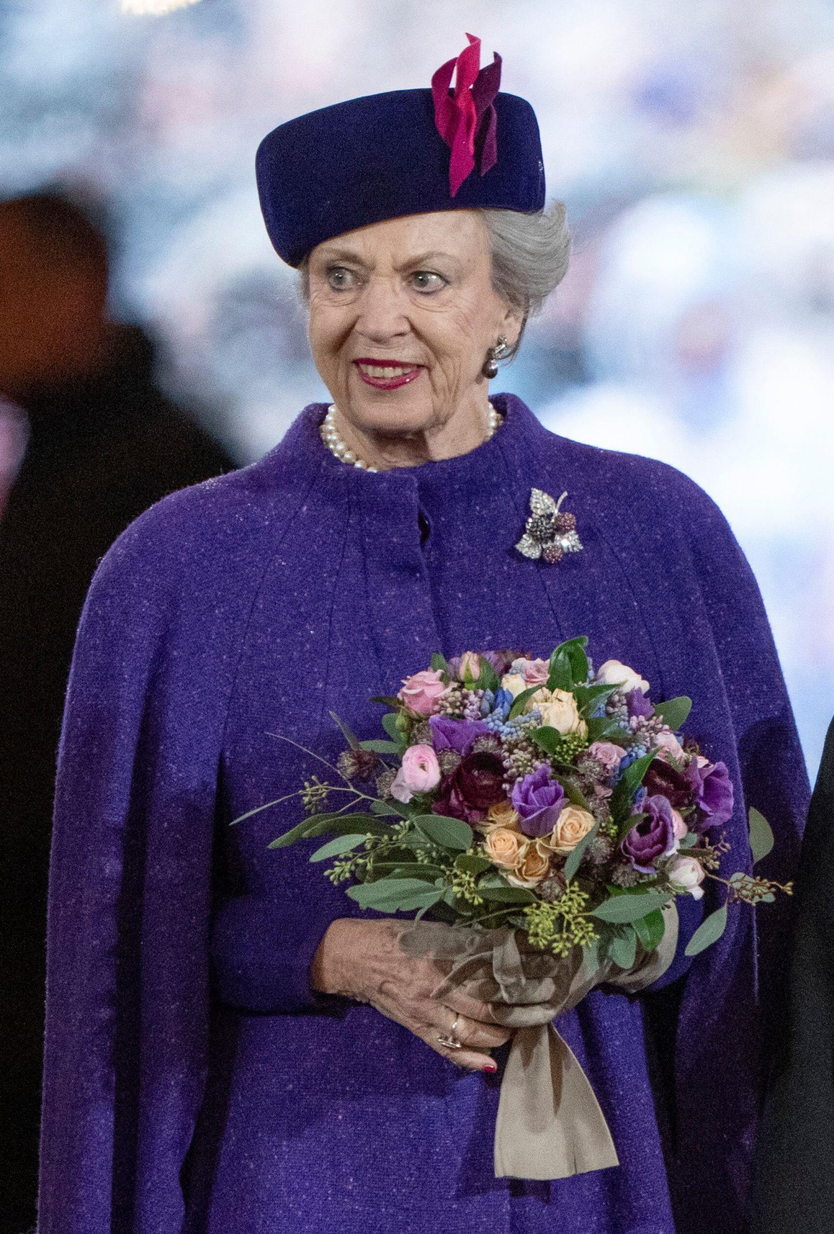 Princess Benedikte of Denmark arrives for a service at Aarhus Cathedral on January 21, 2024 (Ritzau/Alamy)