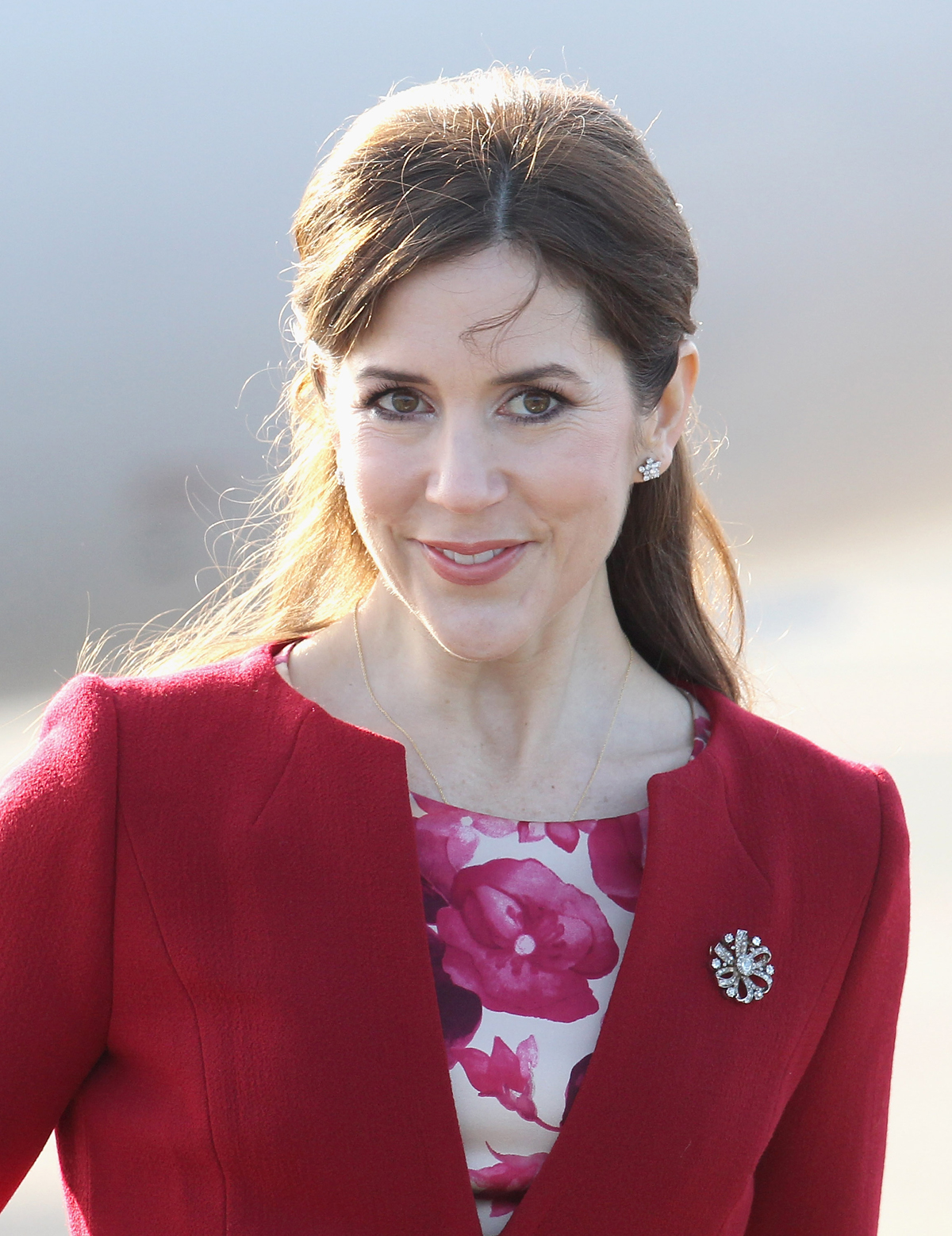 Crown Princess Mary of Denmark greets the Prince of Wales and the Duchess of Cornwall at the airport in Copenhagen on March 24, 2012 (Chris Jackson/Getty Images)