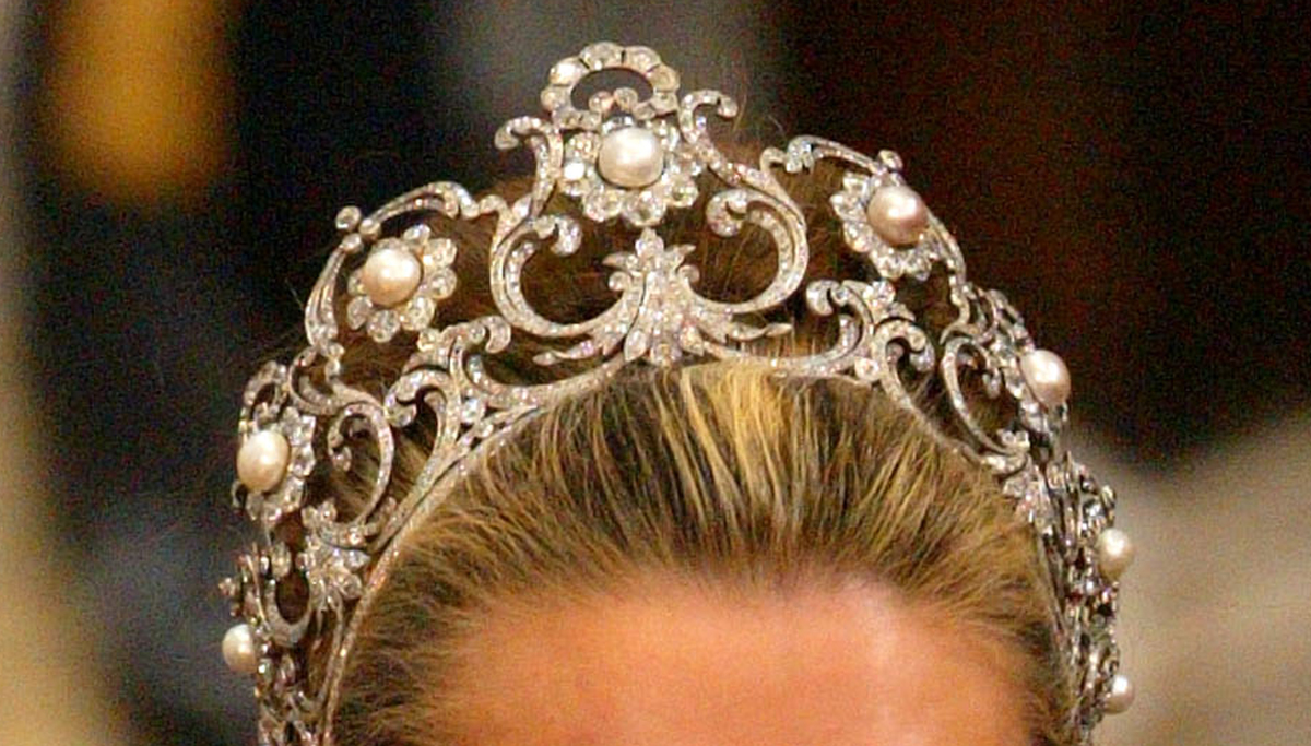 Marina di Savoia attends the wedding of the Crown Prince of Denmark and Mary Elizabeth Donaldson in Copenhagen on May 14, 2004 (Sean Gallup/Getty Images)