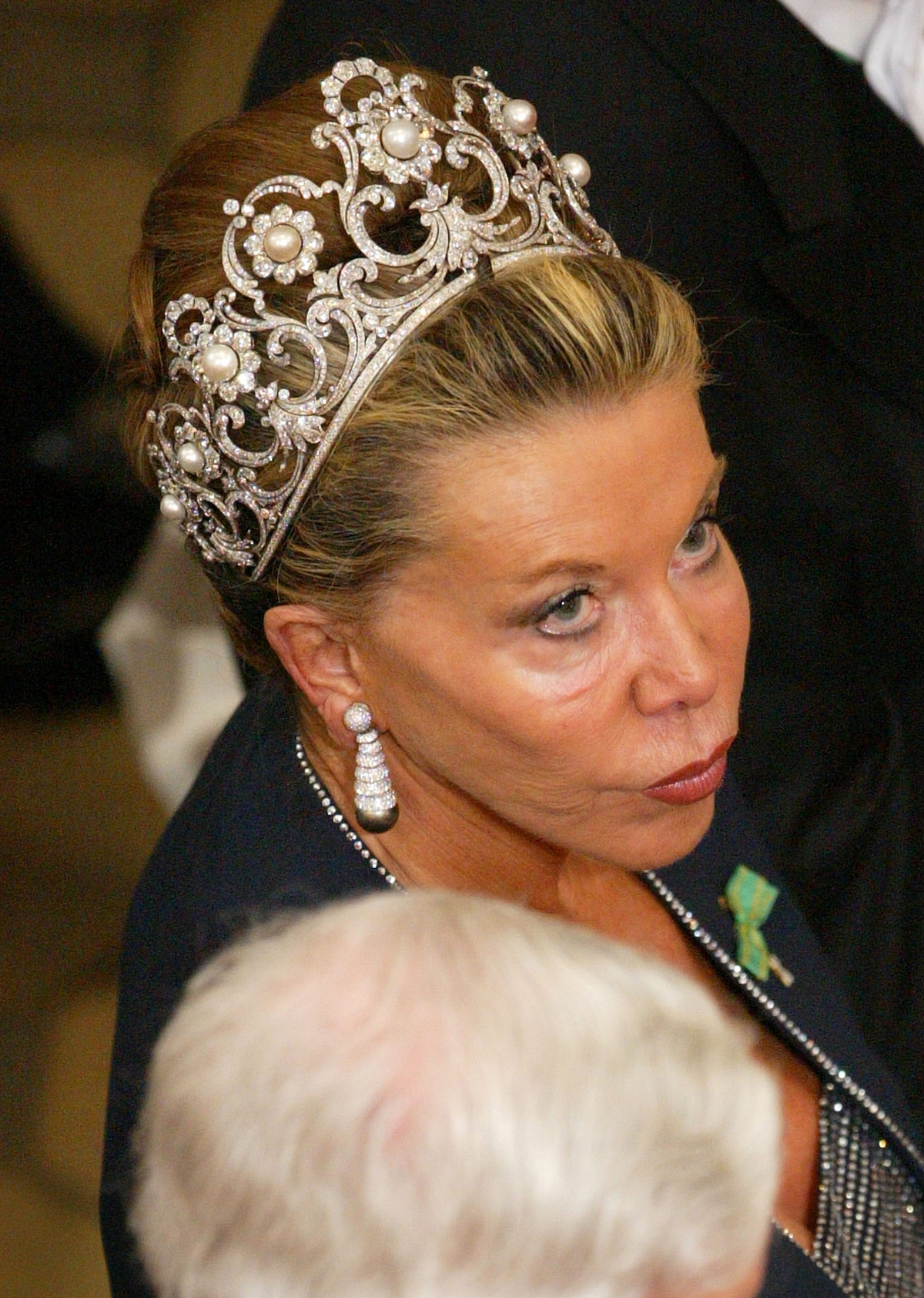 Marina di Savoia attends the wedding of the Crown Prince of Denmark and Mary Elizabeth Donaldson in Copenhagen on May 14, 2004 (Sean Gallup/Getty Images)