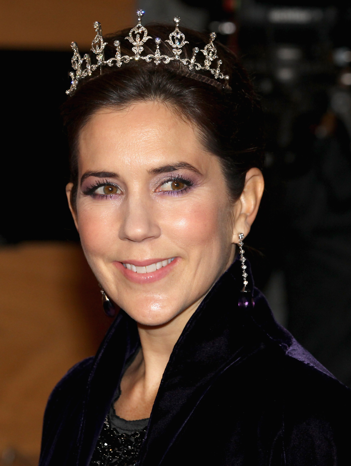 Crown Princess Mary of Denmark arrives for a gala concert performance celebrating Queen Margrethe II of Denmark's Ruby Jubilee in Copenhagen on January 14, 2012 (Chris Jackson/Getty Images)