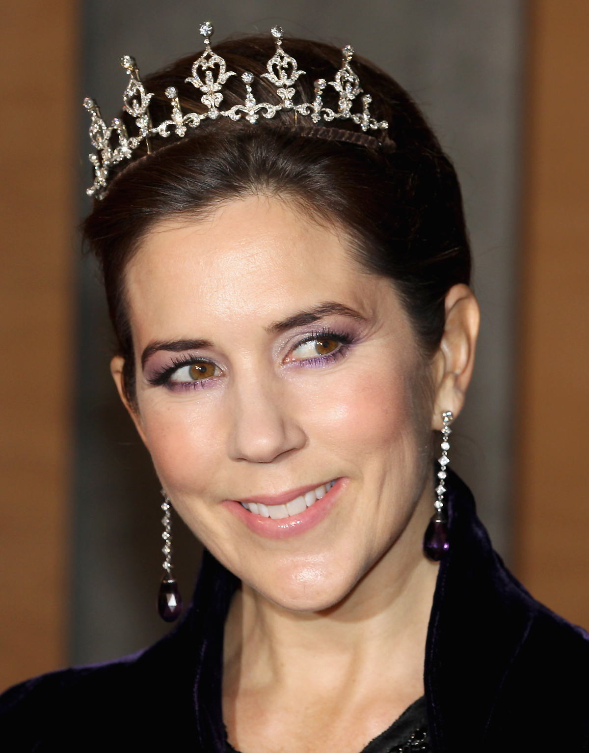 Crown Princess Mary of Denmark arrives for a gala concert performance celebrating Queen Margrethe II of Denmark's Ruby Jubilee in Copenhagen on January 14, 2012 (Chris Jackson/Getty Images)