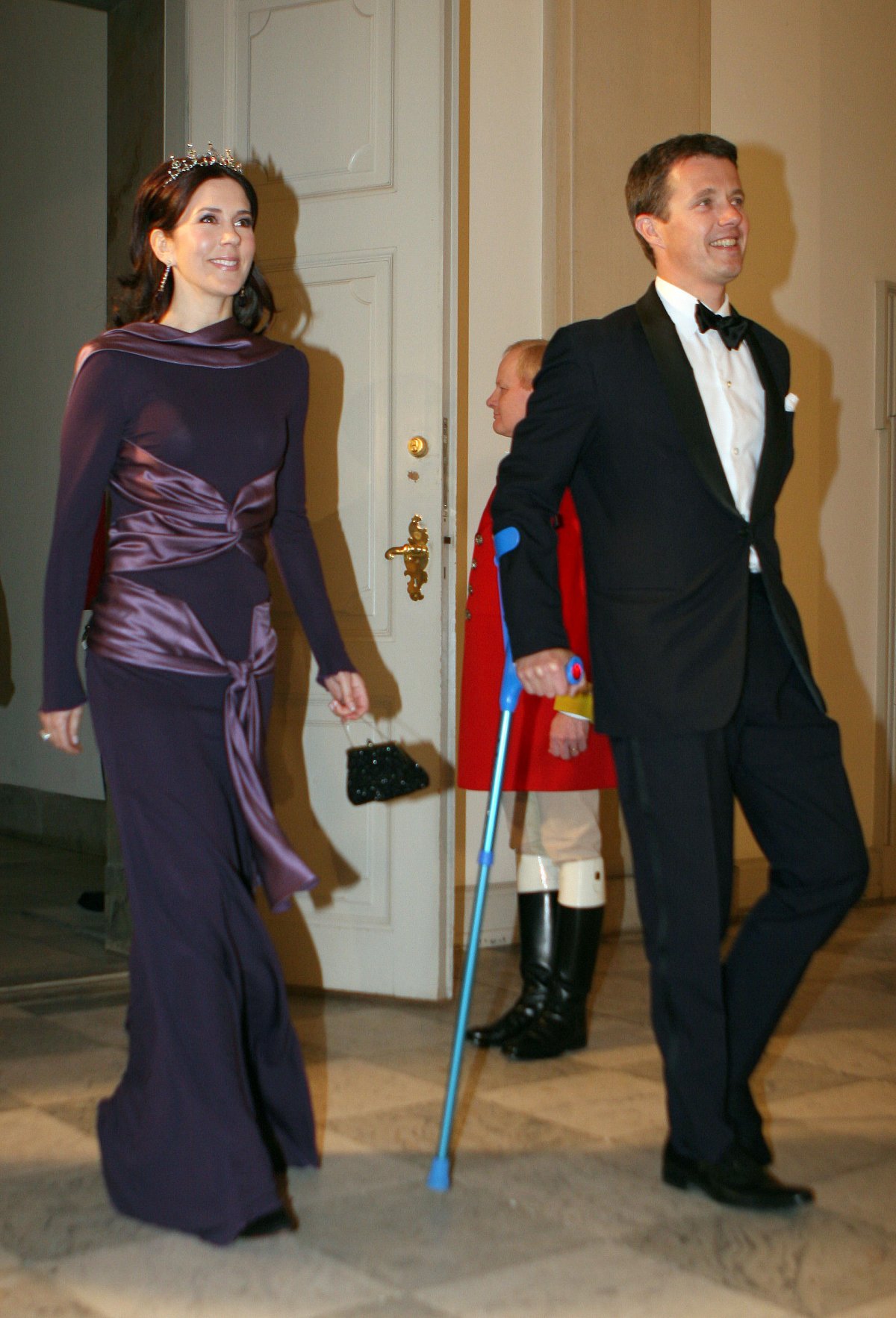 Crown Prince Frederik and Crown Princess Mary of Denmark arrive for a dinner at Christiansborg Palace in Copenhagen on March 17, 2009 (Albert Philip van der Werf/DPA Picture Alliance Archive/Alamy)