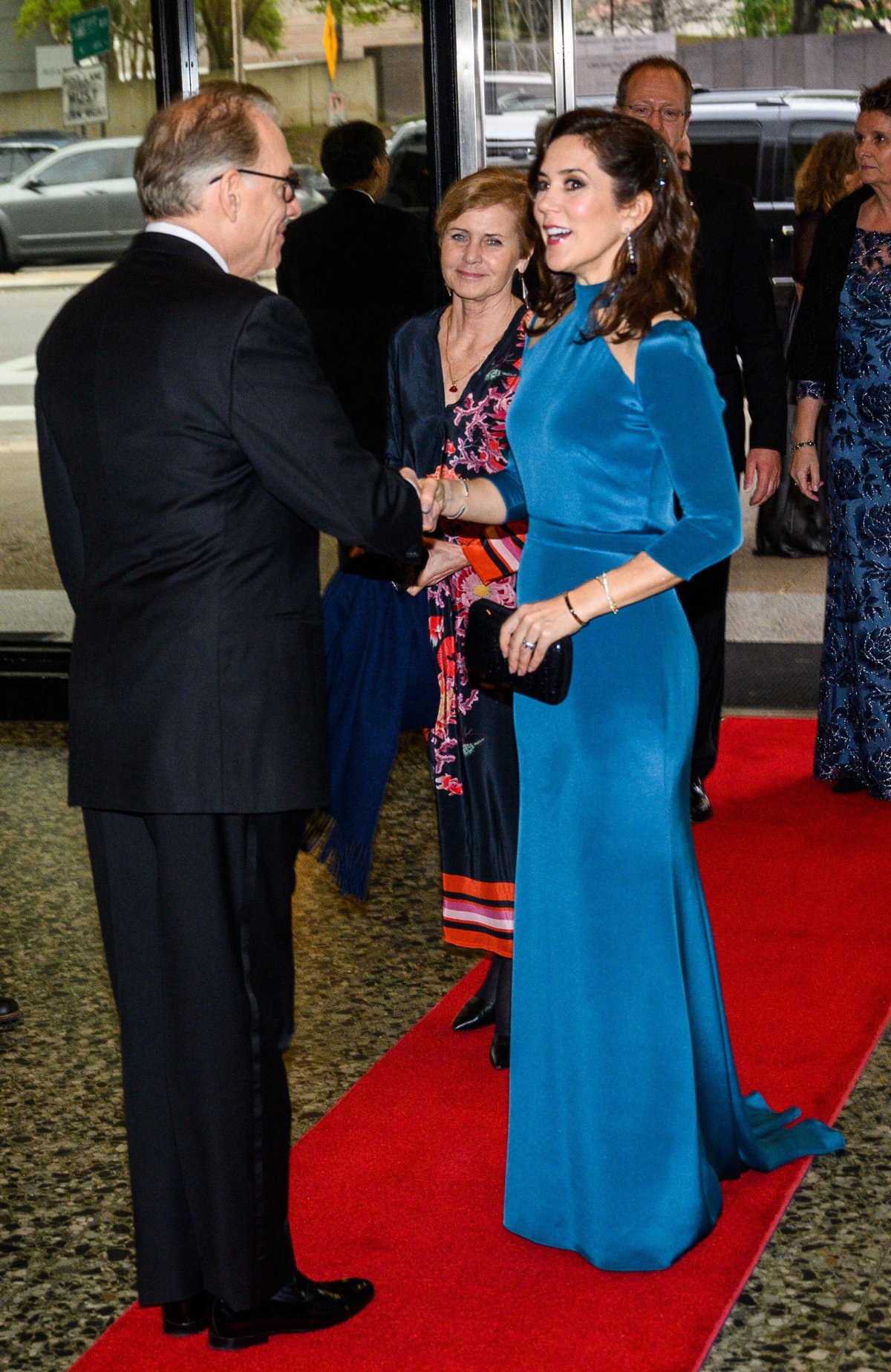 Crown Princess Mary of Denmark attends a gala dinner at the Houston Museum of Fine Arts on March 12, 2019 (Ida Marie Odgaard/Ritzau/Alamy)