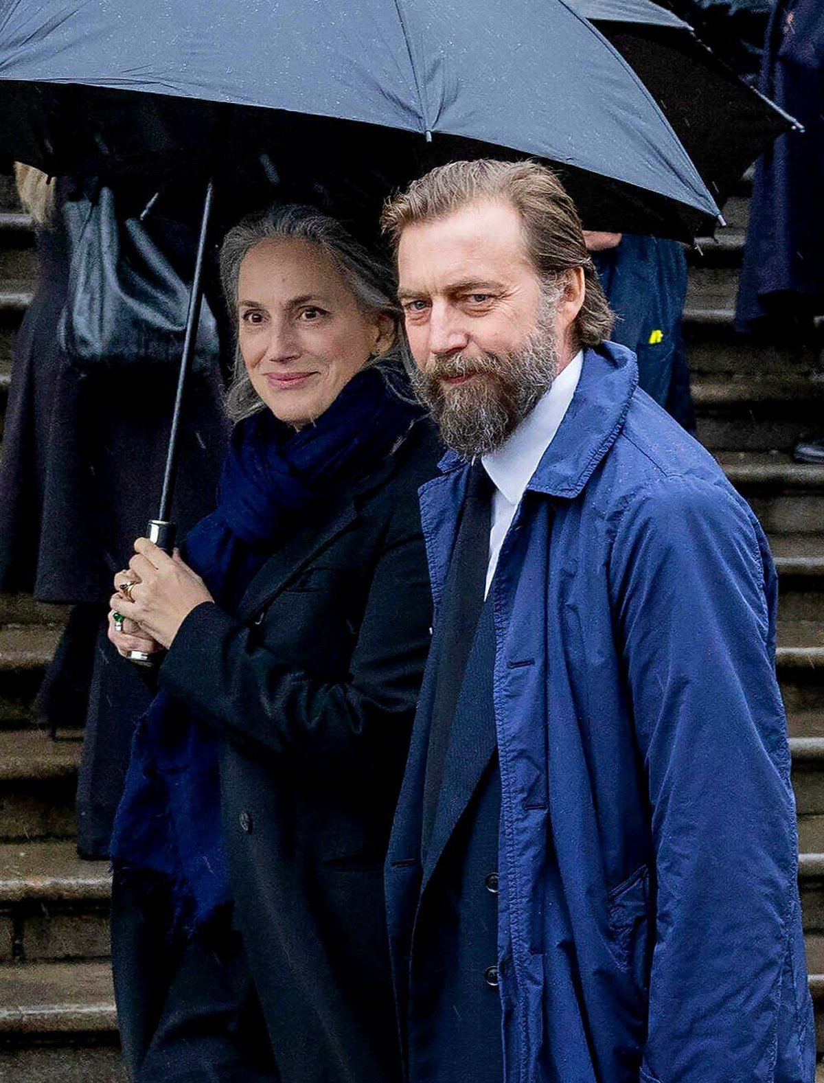 Aimone di Savoia Aosta and his wife, Olga of Greece, attend the funeral of Vittorio Emanuele di Savoia in Turin on February 10, 2024 (Albert Nieboer/DPA Picture Alliance/Alamy)