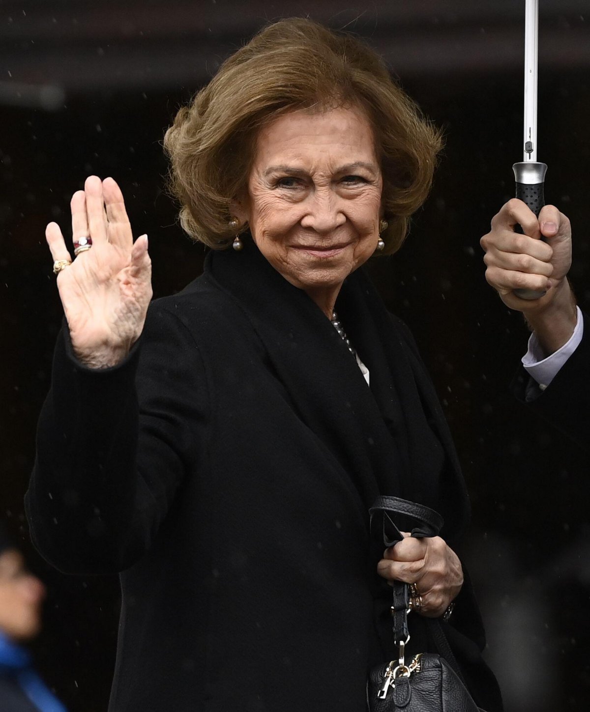 Queen Sofia of Spain attends the funeral of Vittorio Emanuele di Savoia in Turin on February 10, 2024 (Fabio Ferrari/LaPresse/Alamy)