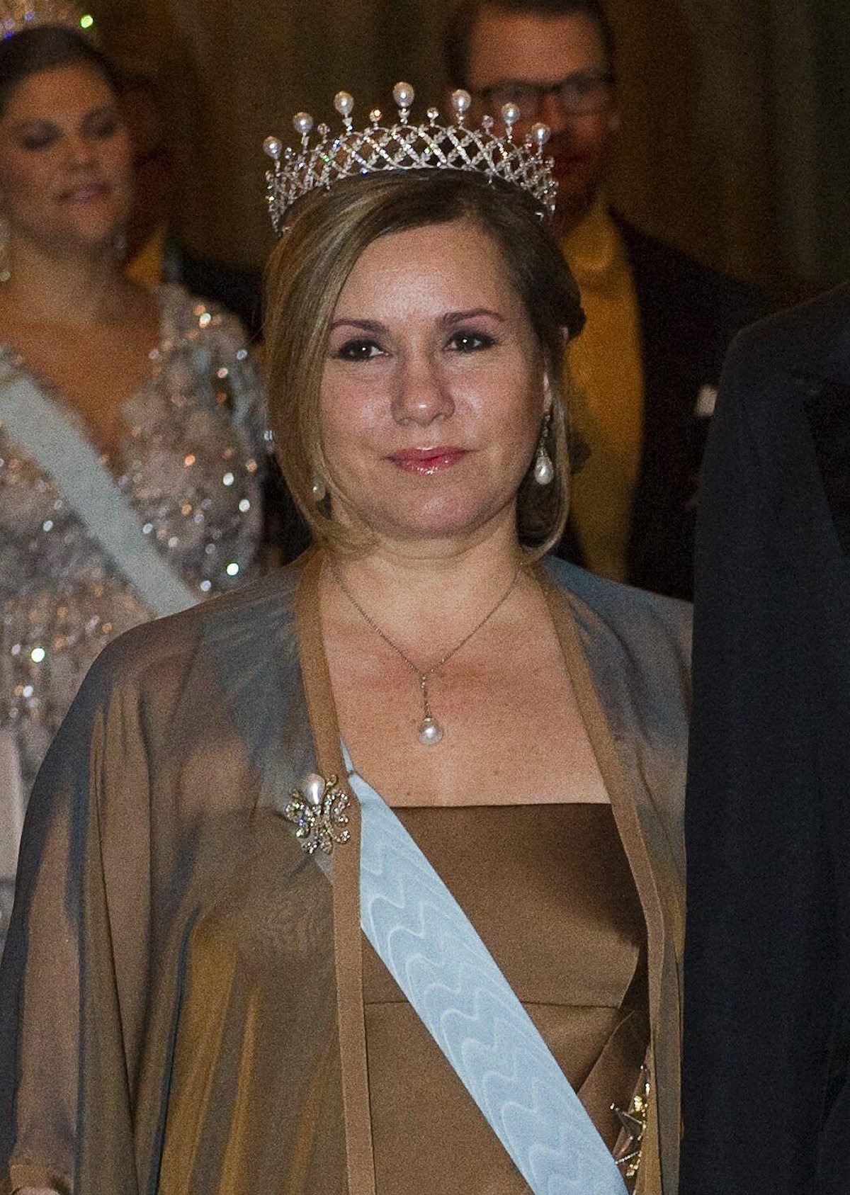 Grand Duchess Maria Teresa of Luxembourg attends the King's Dinner for Nobel Laureates at the Royal Palace in Stockholm on December 11, 2011 (Henrik Montgomery/TT News Agency/Alamy)