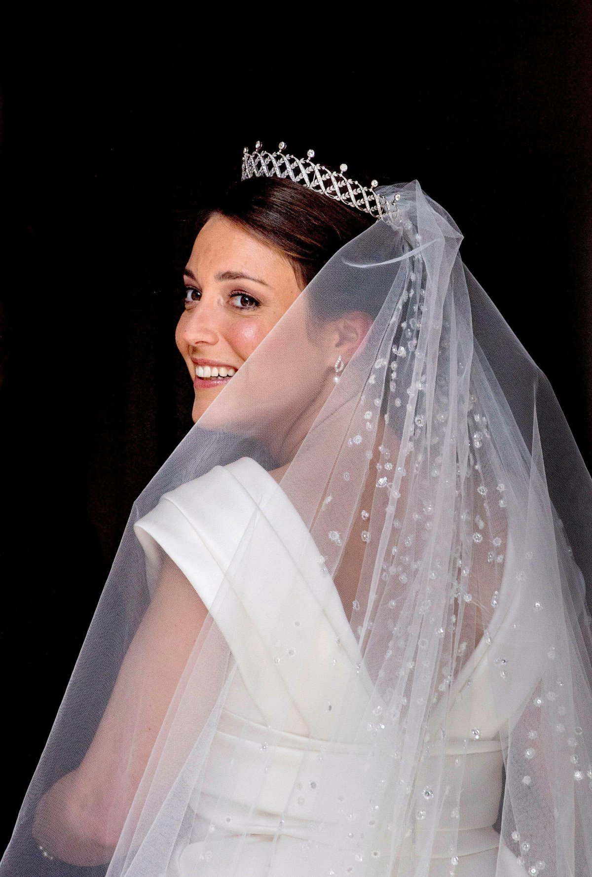 Princess Alexandra of Luxembourg arrives for her wedding to Nicolas Bagory in Bormes-les-Mimosas on April 23, 2023 (Albert Nieboer/DPA Picture Alliance/Alamy)