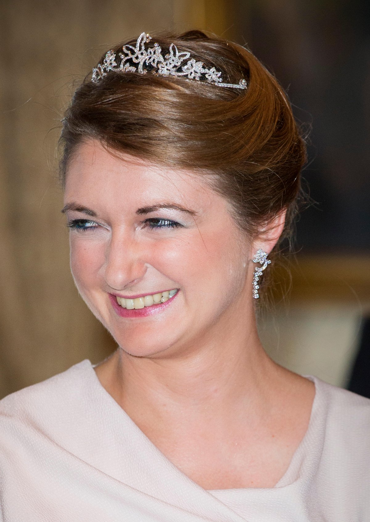 Hereditary Grand Duchess Stephanie of Luxembourg attends the National Day gala at the Grand Ducal Palace in Luxembourg on June 23, 2016 (Patrick van Katwijk/DPA Picture Alliance/Alamy)