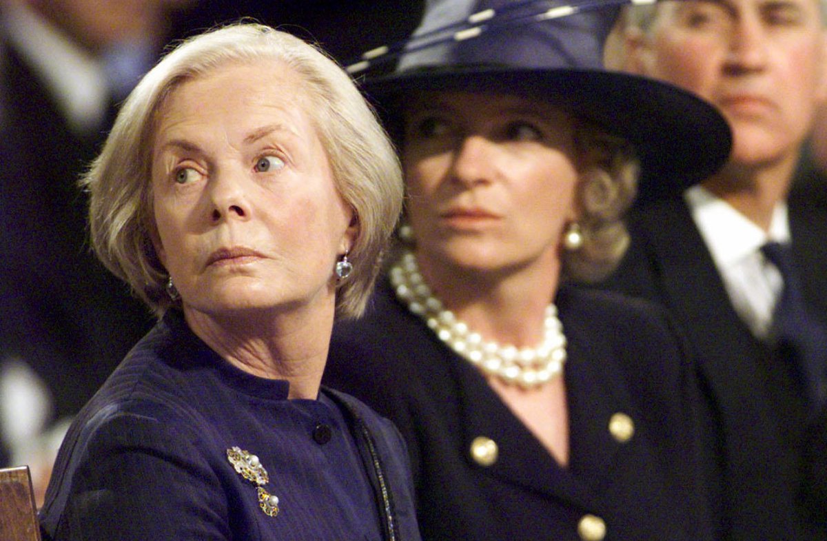 The Duchess of Kent and Princess Michael of Kent attend the funeral of Cardinal Hume at Westminster Cathedral on June 25, 1999 (Stefan Rousseau/PA Images/Alamy)
