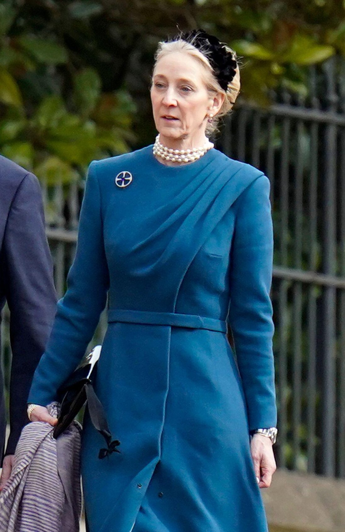 Princess Alexandra of Sayn-Wittgenstein-Berleburg attends a memorial service in honor of her late uncle, King Constantine II of Greece, at St. George's Chapel, Windsor on February 27, 2024 (Andrew Matthews/PA Images/Alamy)