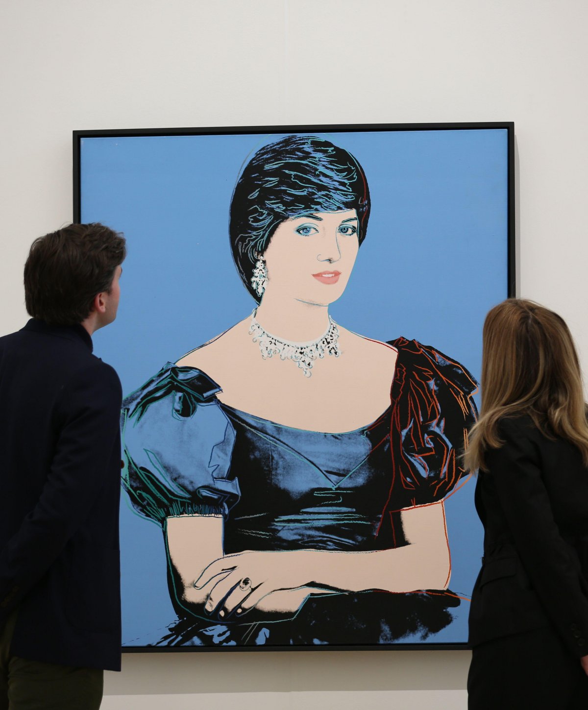 Andy Warhol's 1982 Portrait of Princess Diana is displayed at Phillips in London on February 29, 2024 (Alamy)