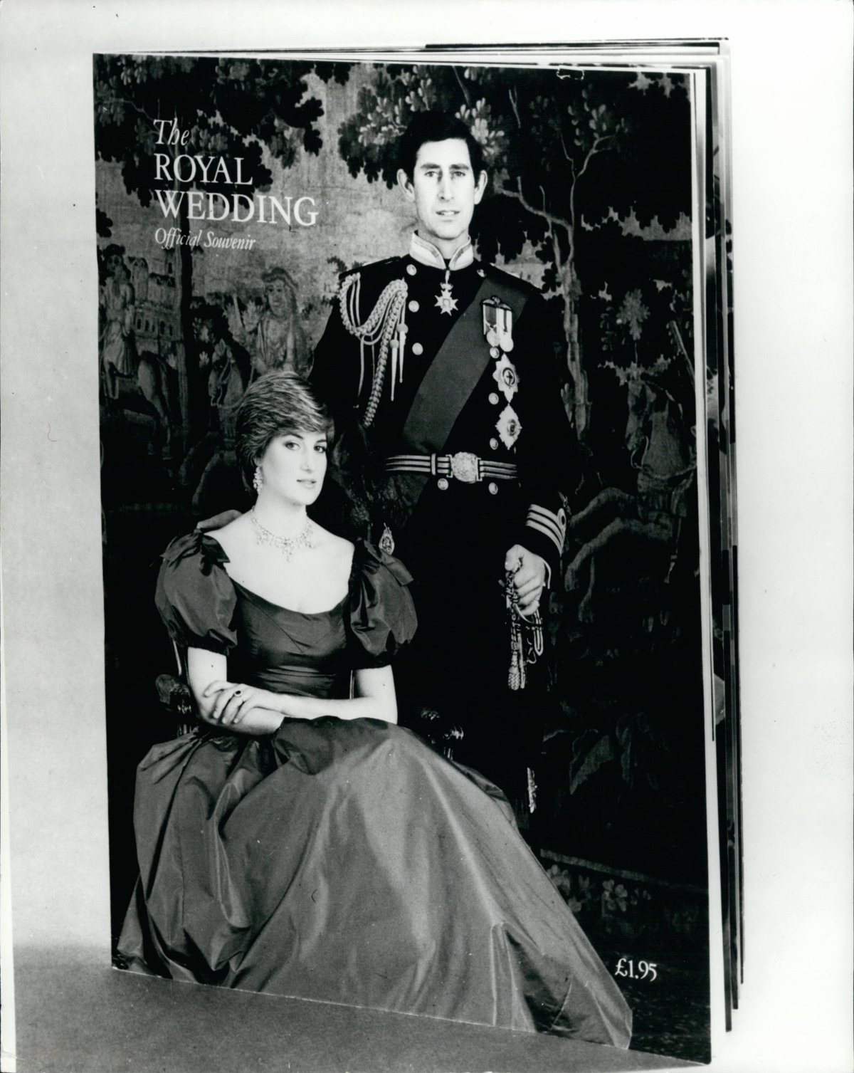 A copy of a souvenir book published to coincide with the upcoming royal wedding of the Prince of Wales and Lady Diana Spencer is pictured on May 13, 1981 (Keystone Press/Alamy)