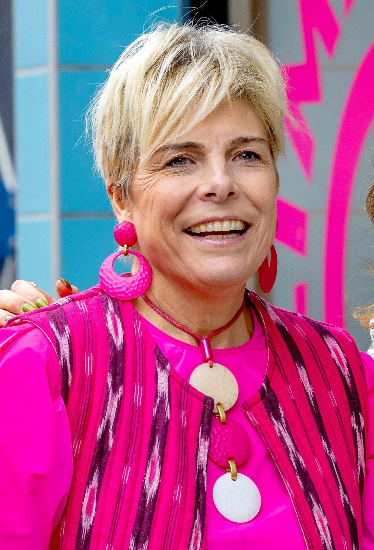 Princess Laurentien of the Netherlands poses during a press presentation of her vintage clothing shop, My Lima Lima, in The Hague on March 1, 2024 (Albert Nieboer/DPA Picture Alliance/Alamy)
