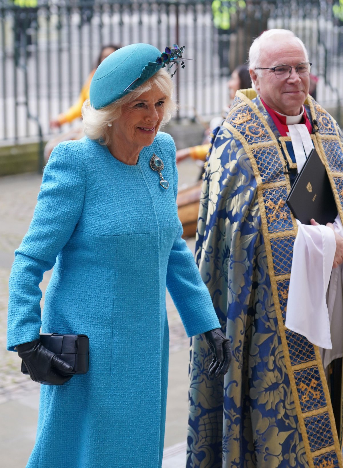 Queen Camilla attends the Commonwealth Day service at Westminster Abbey on March 11, 2024 (Yui Mok/PA Images/Alamy)
