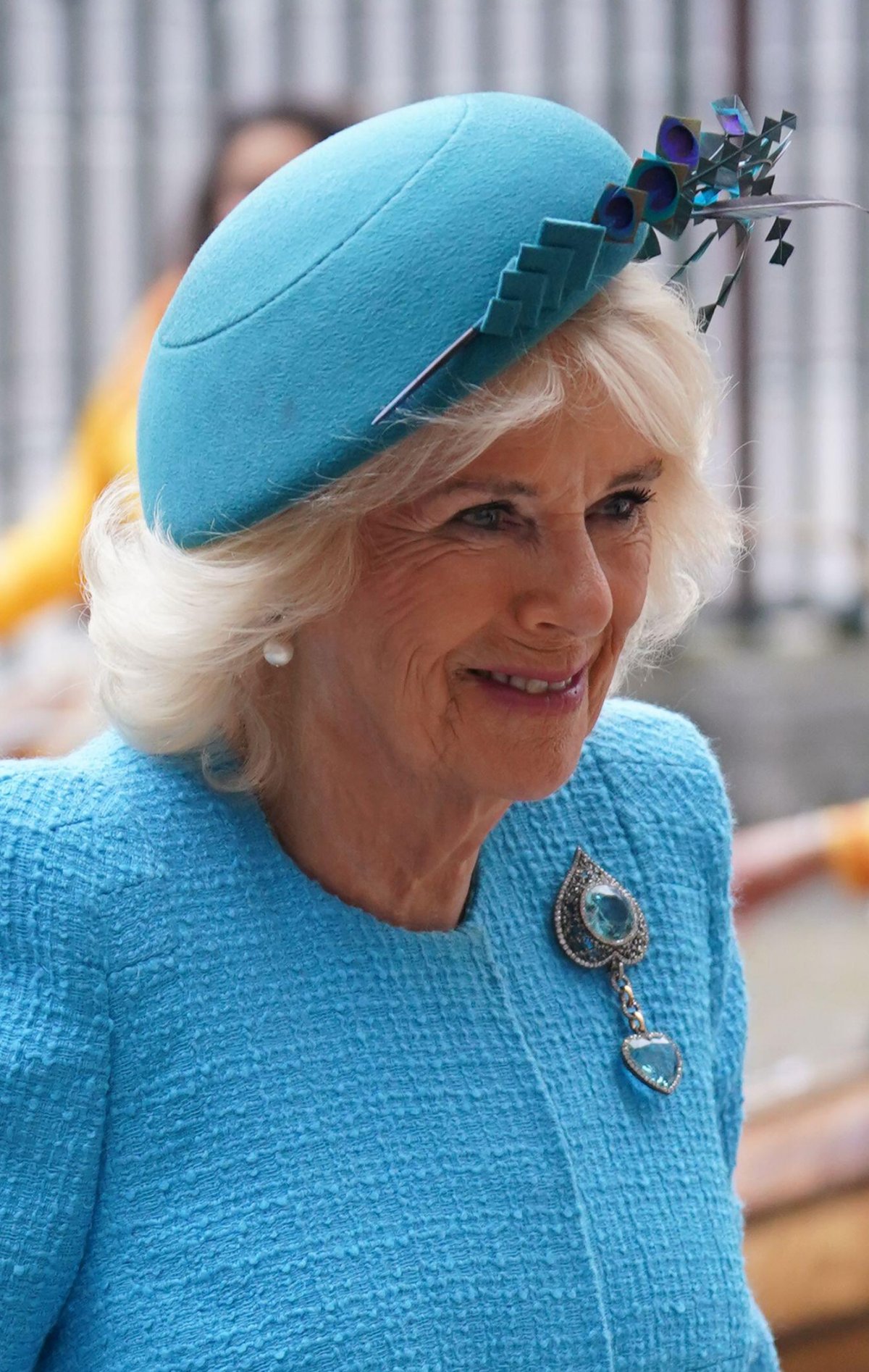 Queen Camilla attends the Commonwealth Day service at Westminster Abbey on March 11, 2024 (Yui Mok/PA Images/Alamy)