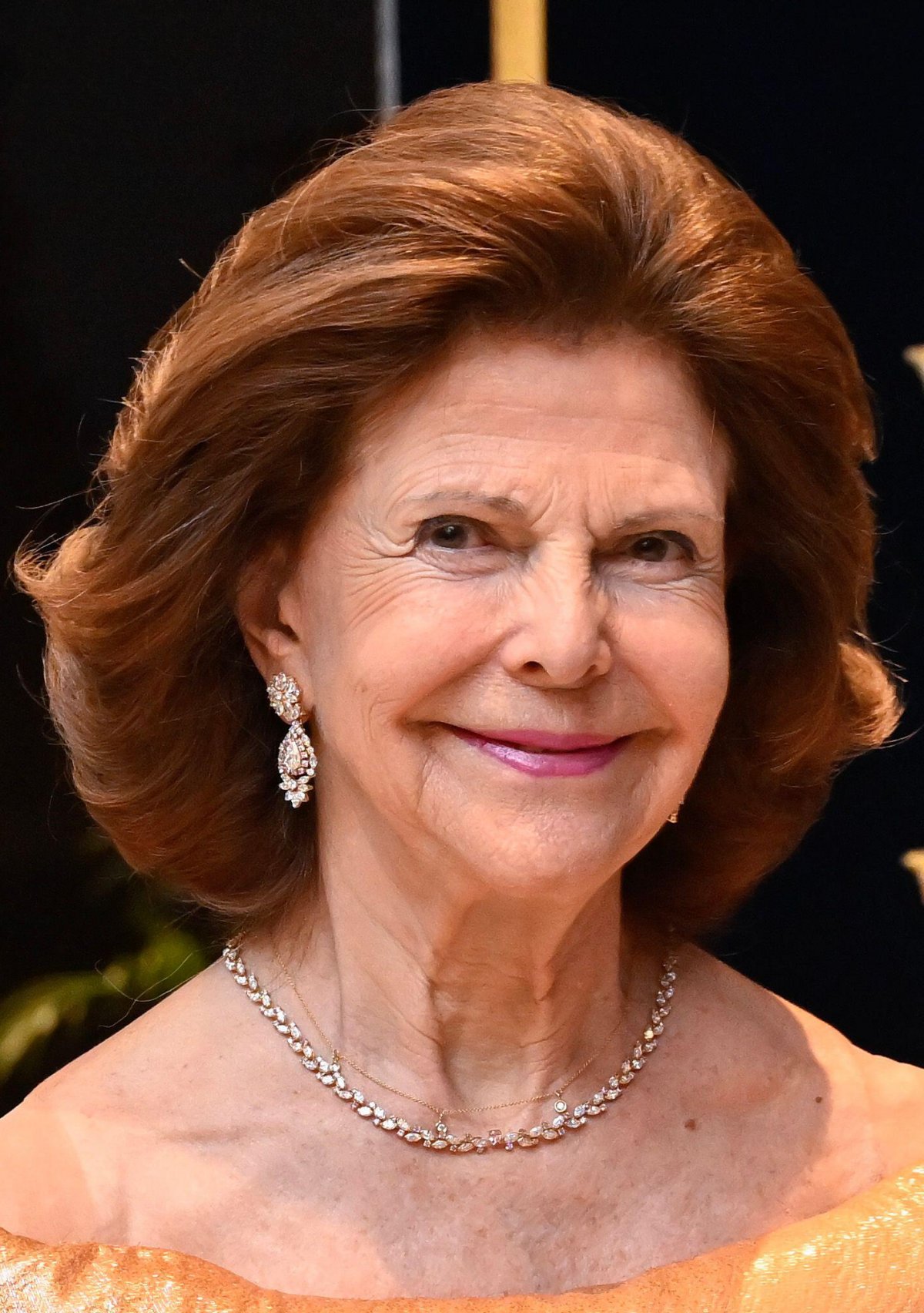 Queen Silvia of Sweden is pictured during a dinner at the JW Marriott Hotel in Mexico City on March 12, 2024 (Jonas Ekströmer/TT News Agency/Alamy)