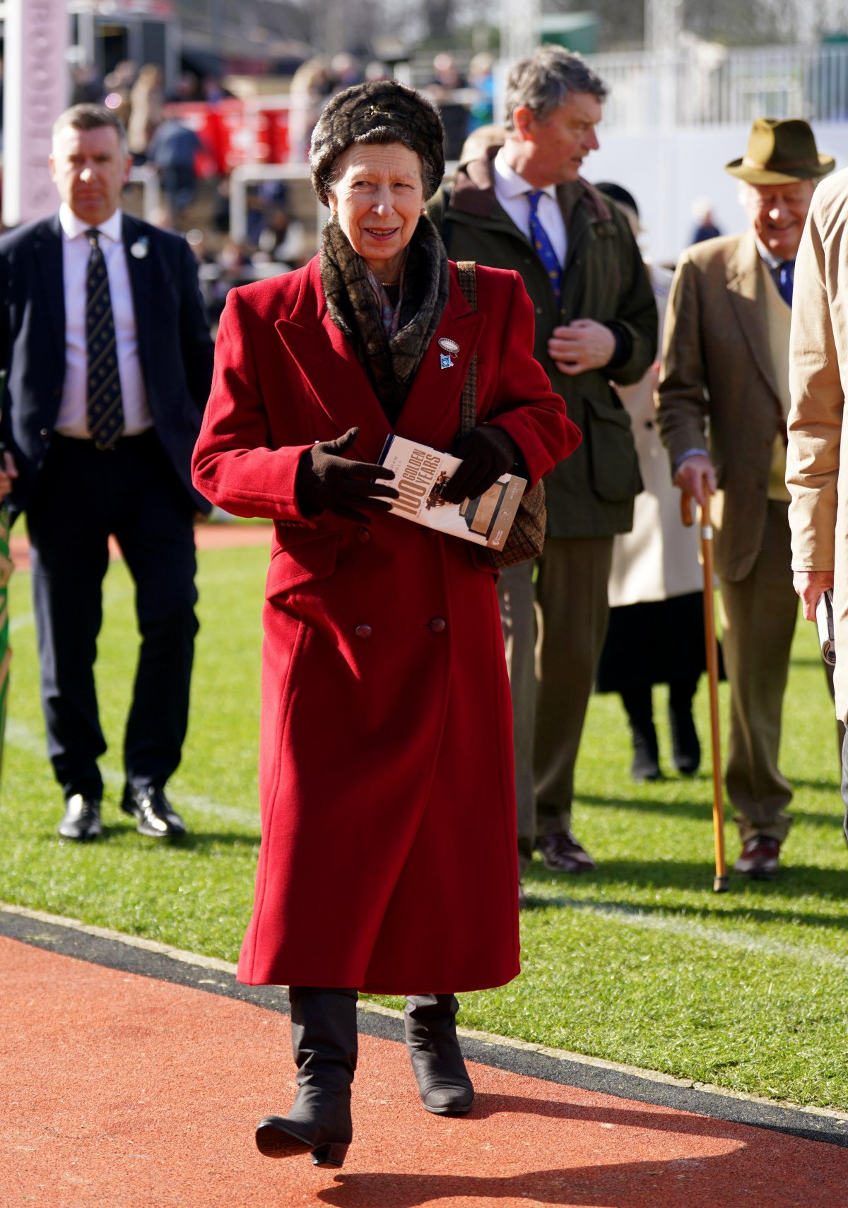The Princess Royal attends day four of the Cheltenham Festival at Cheltenham Racecourse on March 15, 2024 (Joe Giddens/PA Images/Alamy)