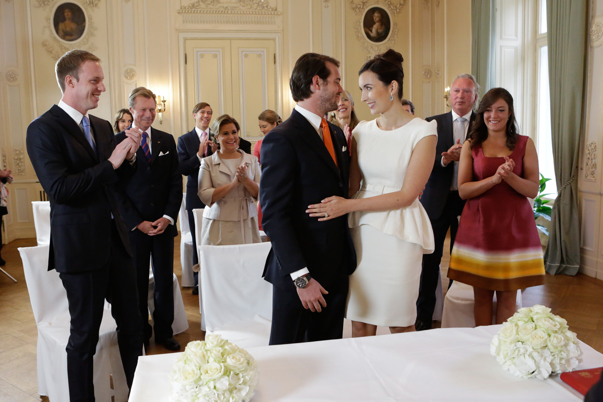 Prince Felix of Luxembourg and Claire Lademacher are married in a civil ceremony in Konigstein, Germany, on September 17, 2013 (Guy Wolff/Grand-Ducal Court of Luxembourg via Getty Images)