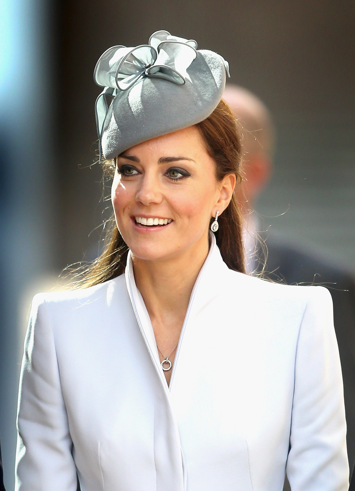 The Duchess of Cambridge arrives at St. Andrew's Cathedral in Sydney for an Easter Sunday service on April 20, 2014 (Chris Jackson/Getty Images)