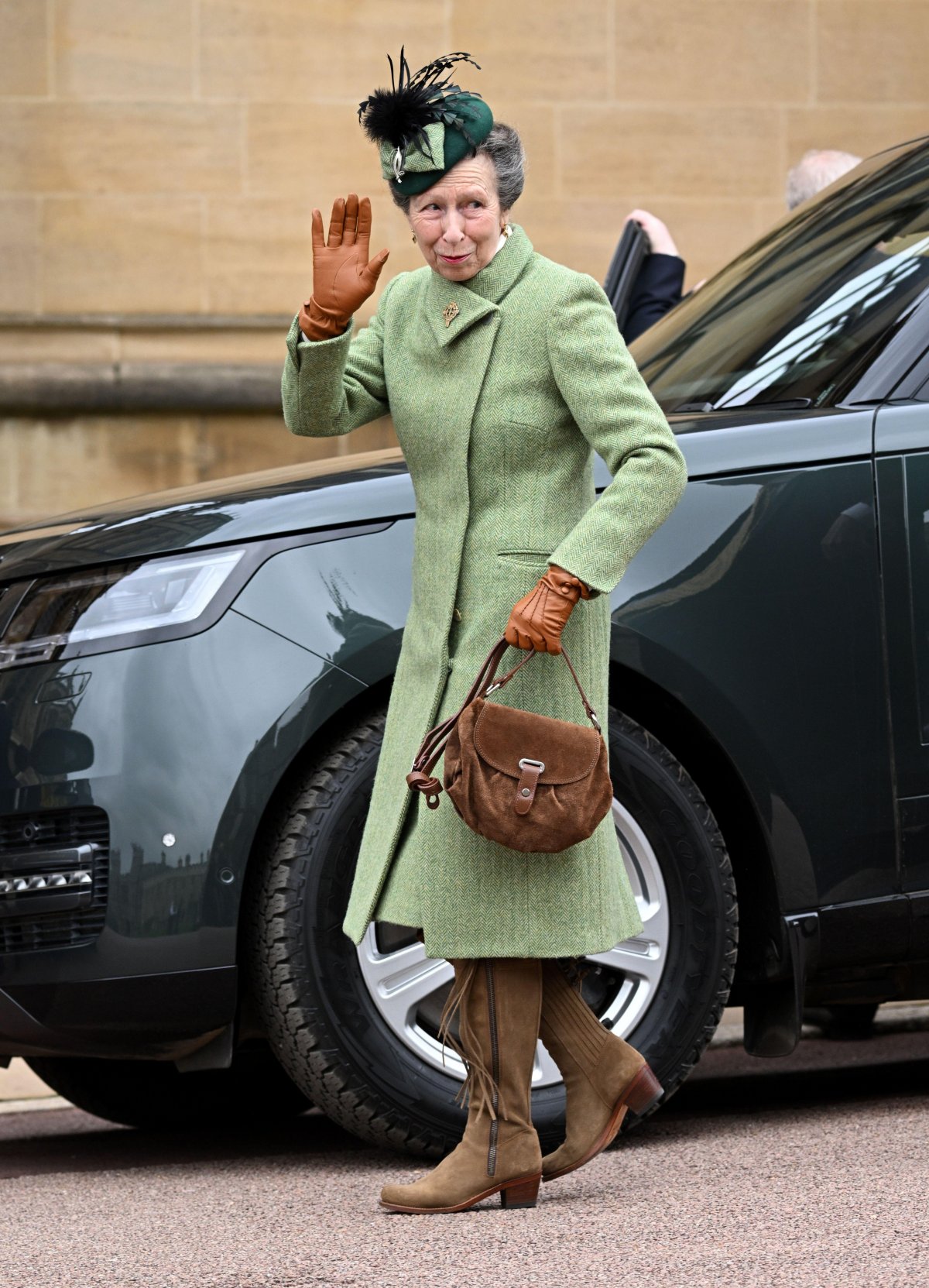 The Princess Royal attends an Easter Sunday service at St. George's Chapel, Windsor on March 31, 2024 (Doug Peters/EMPICS/Alamy)