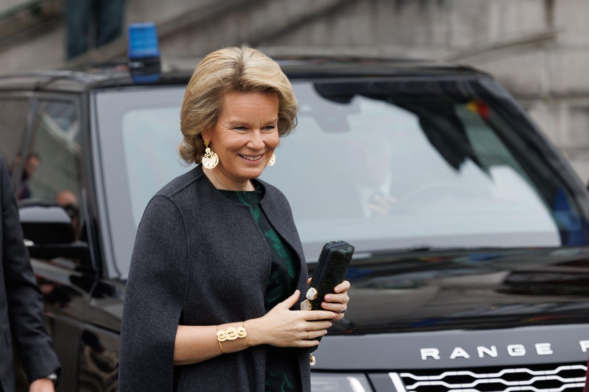 The Queen of the Belgians attends a seminar in Tournai on March 21, 2024 (KURT DESPLENTER/Belga News Agency/Alamy)
