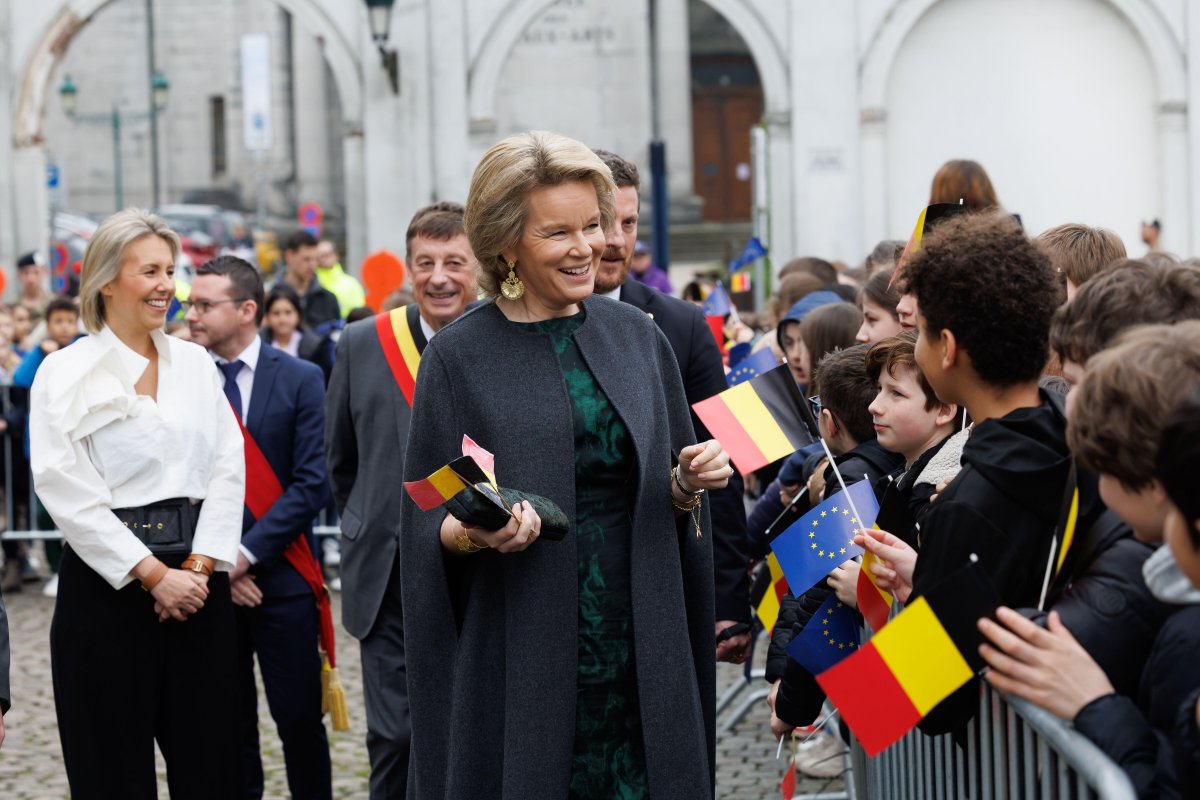 The Queen of the Belgians attends a seminar in Tournai on March 21, 2024 (KURT DESPLENTER/Belga News Agency/Alamy)