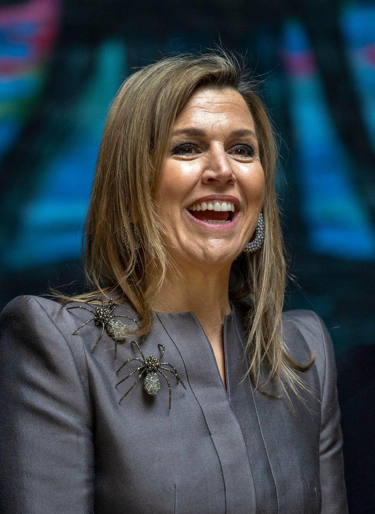 The Queen of the Netherlands attends the launch of Checkers, a new online tool to provide adults resources to help support the mental health of young people, in The Hague on March 26, 2024 (DPA Picture Alliance/Alamy)