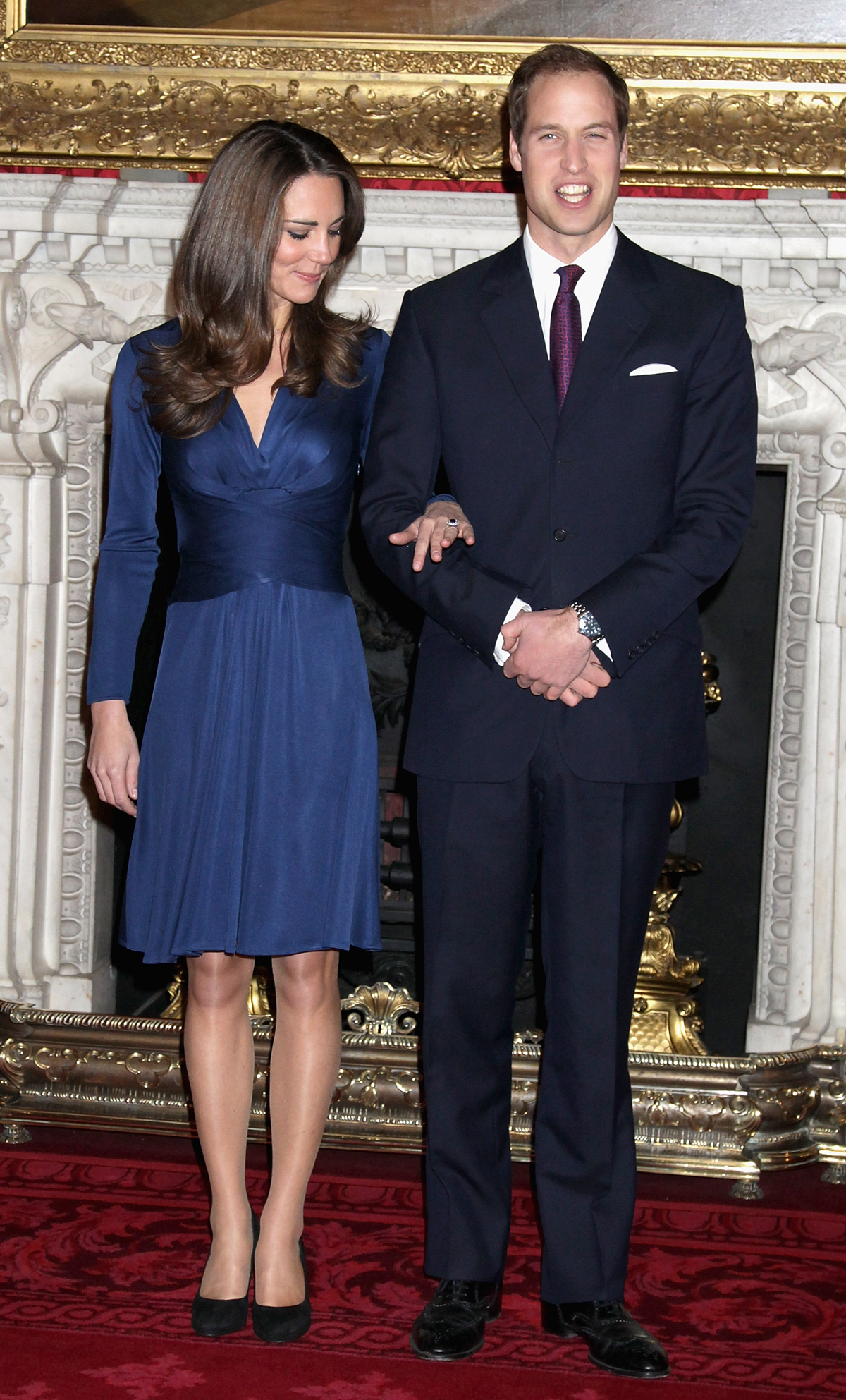 Prince William and Kate Middleton officially announce their engagement at St. James's Palace in London on November 16, 2010 (Chris Jackson/Getty Images)