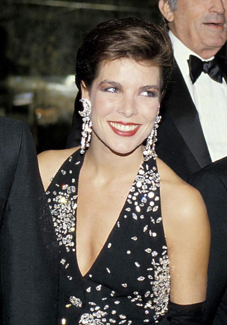 Princess Caroline of Monaco attends a fundraising dinner for the Princess Grace Foundation at the Beverly Wilshire Hotel in Beverly Hills, California, on November 3, 1985 (Ralph Dominguez/MediaPunch/Alamy)