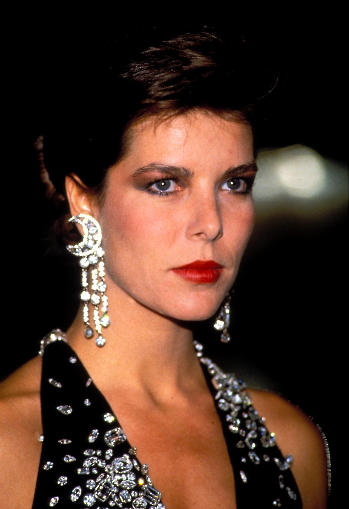 Princess Caroline of Monaco attends a fundraising dinner for the Princess Grace Foundation at the Beverly Wilshire Hotel in Beverly Hills, California, on November 3, 1985 (Ralph Dominguez/MediaPunch/Alamy)