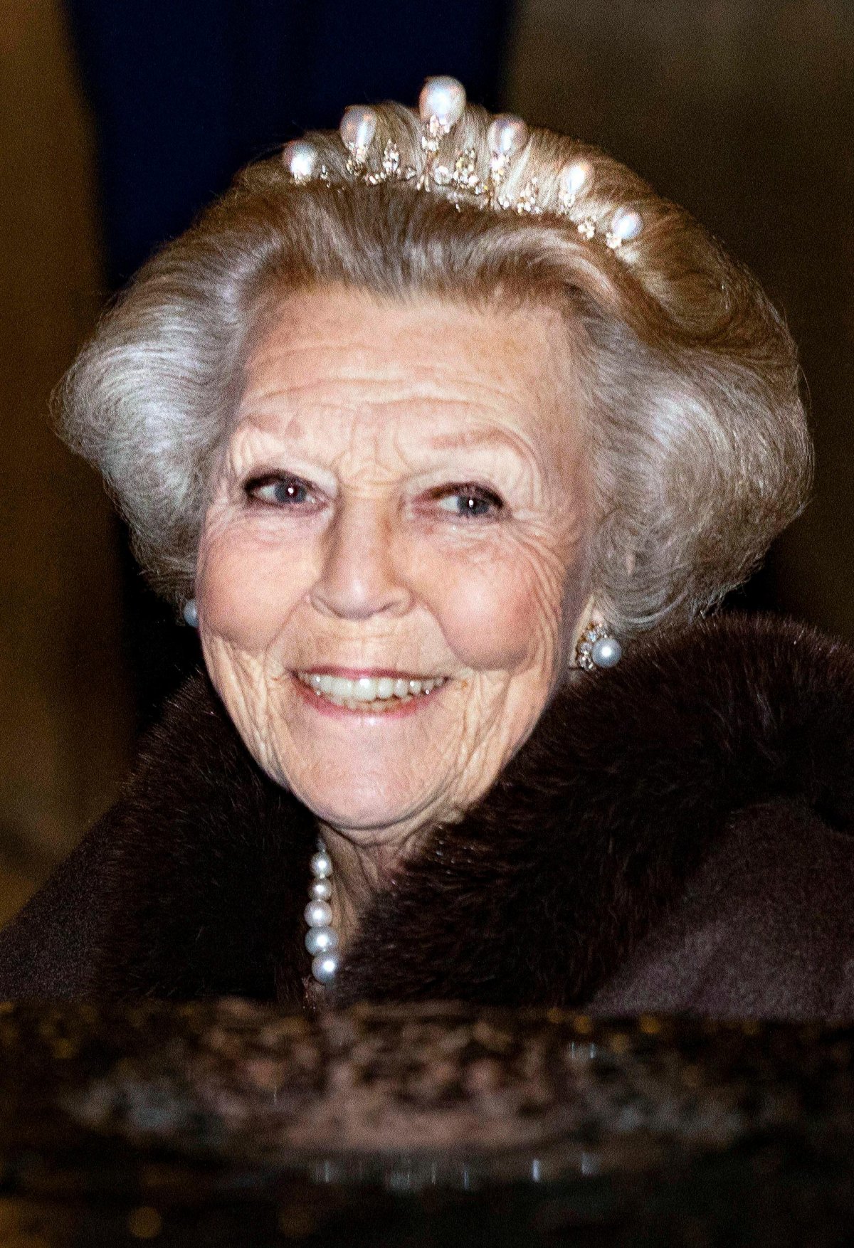 Princess Beatrix of the Netherlands attends a state banquet at the Royal Palace in Amsterdam on December 10, 2018 (Albert Nieboer/DPA Picture Alliance/Alamy)