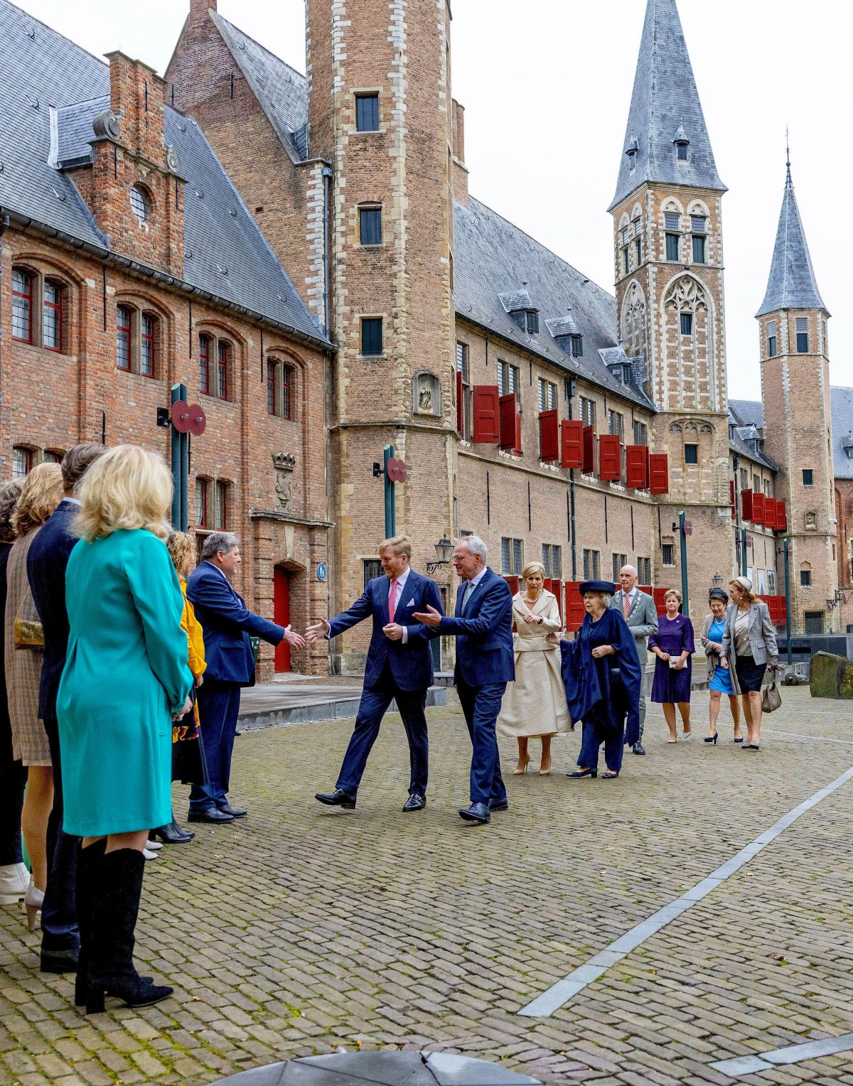 The King and Queen of the Netherlands, with Princess Beatrix, attend the Four Freedoms Awards Ceremony at the Nieuwe Kerk in Middelburg on April 11, 2024 (Albert Nieboer/DPA Picture Alliance/Alamy)