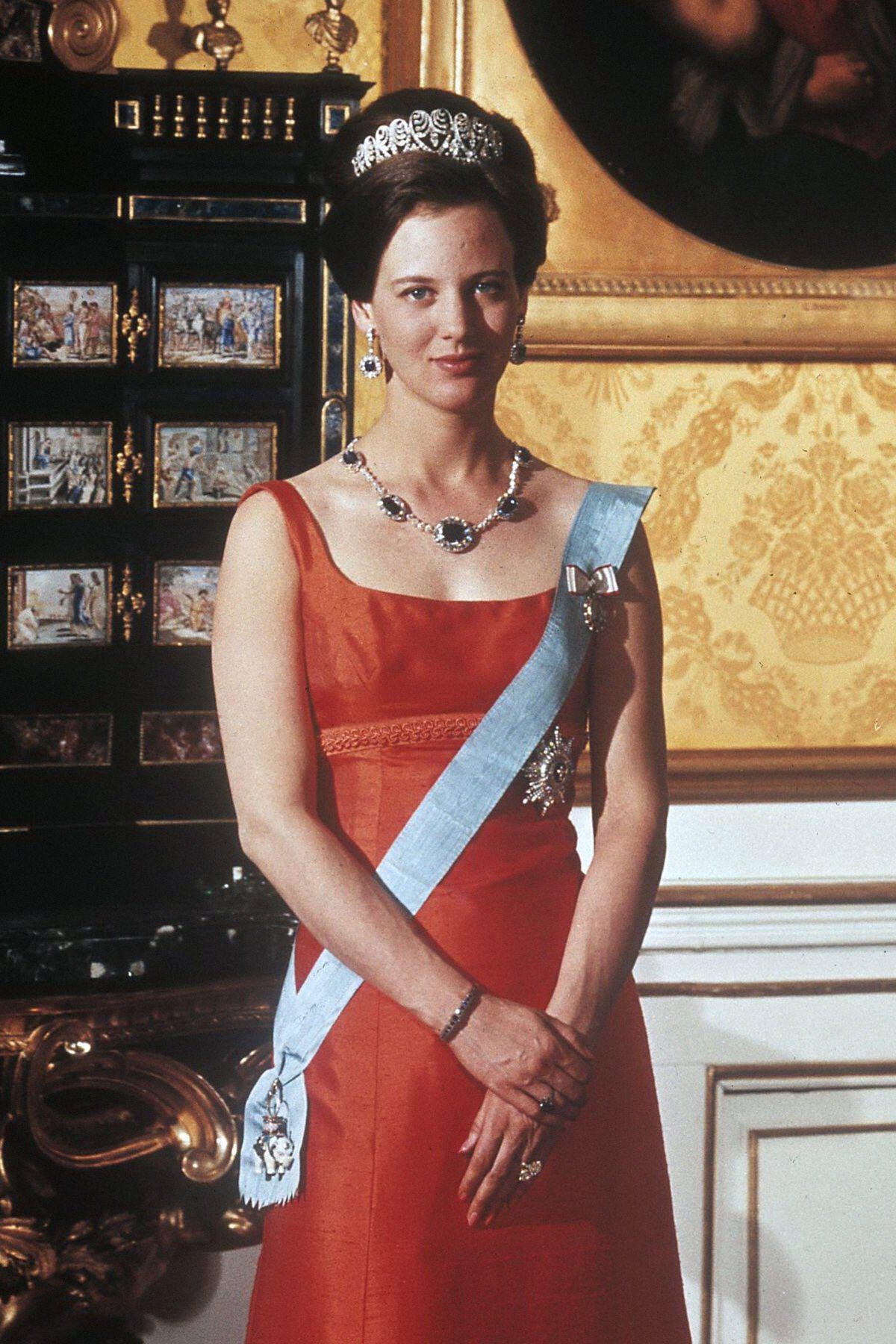 An official portrait of Crown Princess Margrethe of Denmark, taken before her accession in 1972 (Ritzau/Alamy)