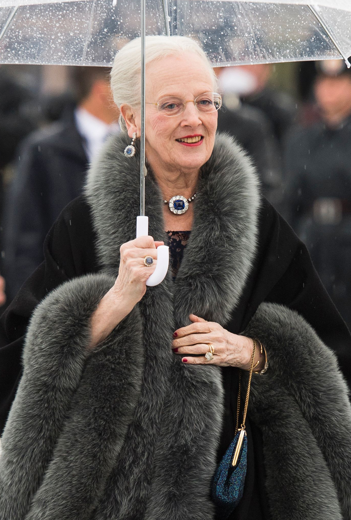 Queen Margrethe II of Denmark attends a gala dinner celebrating the 80th birthdays of King Harald V and Queen Sonja of Norway on May 10, 2017 (JON OLAV NESVOLD/AFP via Getty Images)