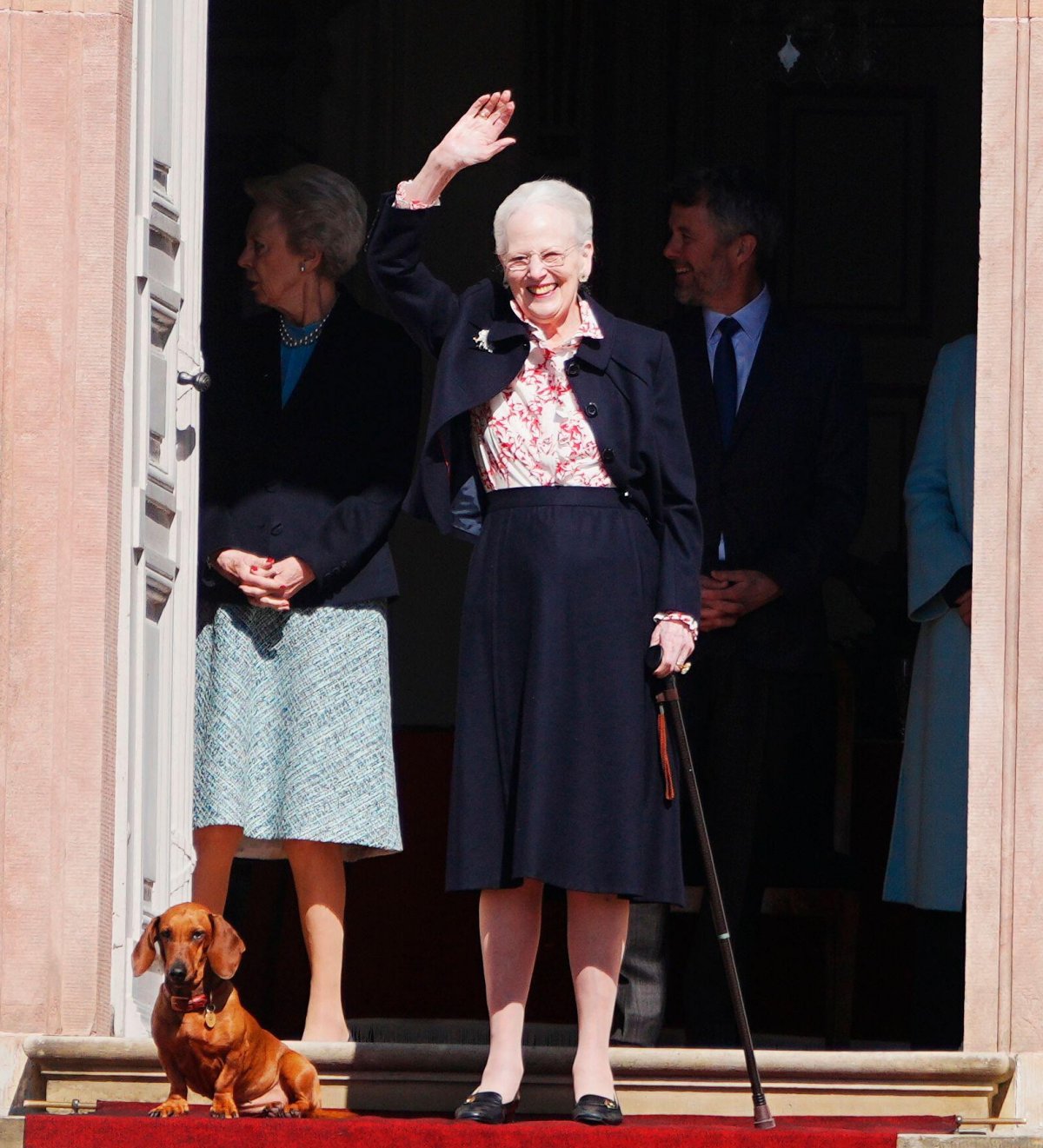 Queen Margrethe of Denmark celebrates her 84th birthday at Fredensborg Palace on April 16, 2024 (Ritzau/Alamy)