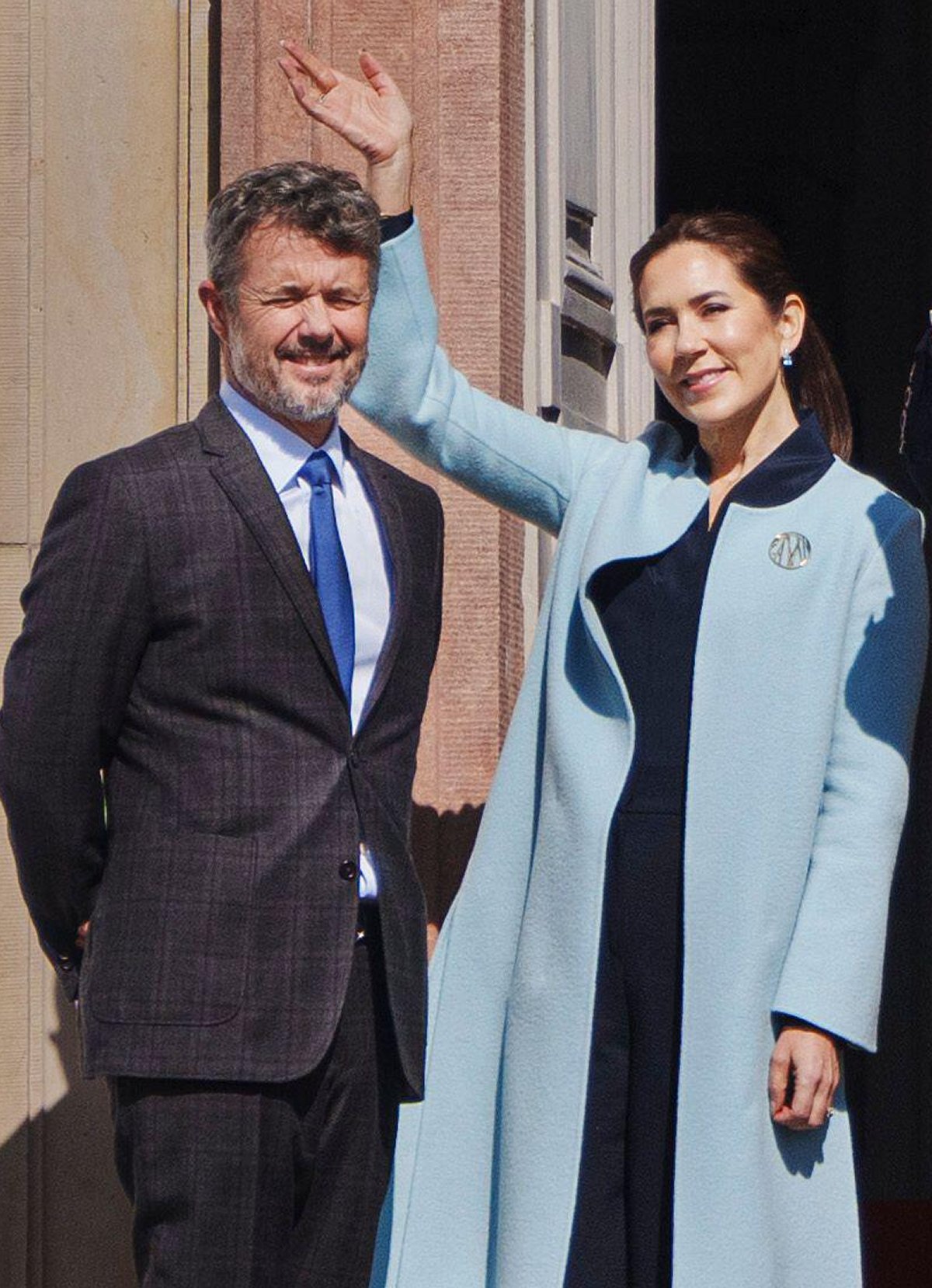 King Frederik X and Queen Mary celebrate Queen Margrethe of Denmark's 84th birthday at Fredensborg Palace on April 16, 2024 (Liselotte Sabroe/Ritzau/Alamy)