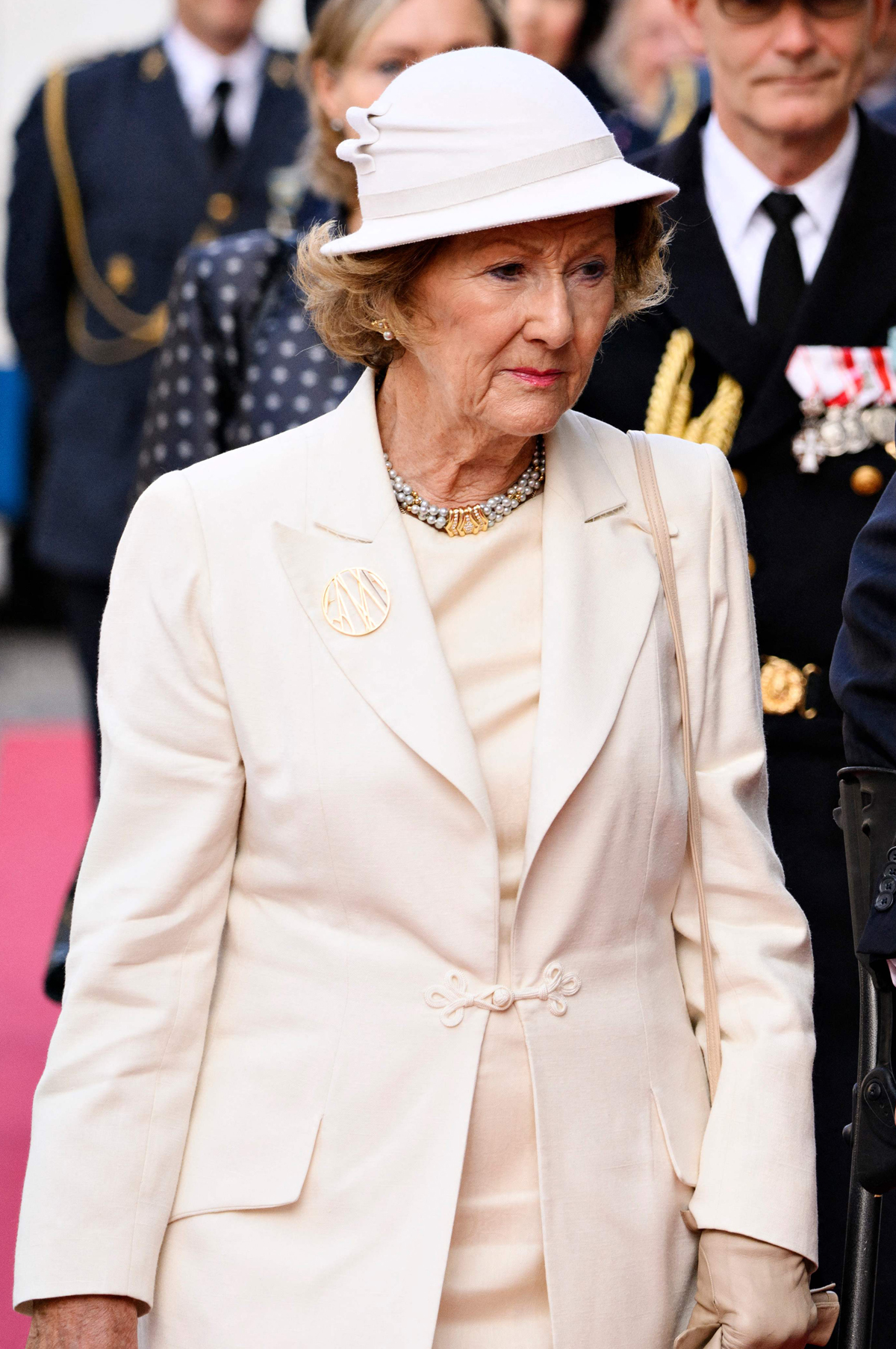 Queen Sonja of Norway attends a church service celebrating the Golden Jubilee of Queen Margrethe II of Denmark at Copenhagen Cathedral on September 11, 2022 (PHILIP DAVALI/Ritzau Scanpix/AFP via Getty Images)