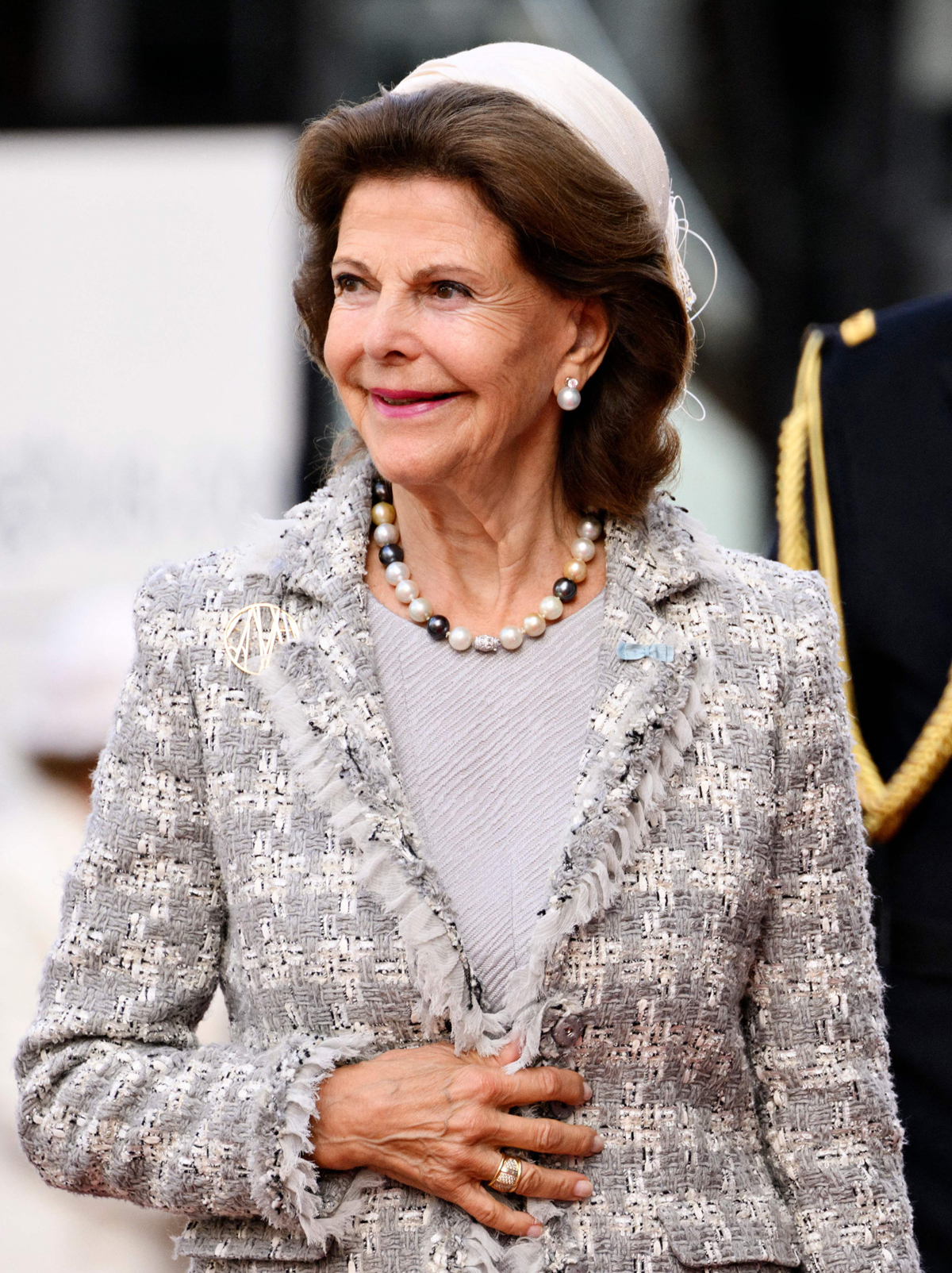 Queen Silvia of Sweden attends a church service celebrating the Golden Jubilee of Queen Margrethe II of Denmark at Copenhagen Cathedral on September 11, 2022 (PHILIP DAVALI/Ritzau Scanpix/AFP via Getty Images)
