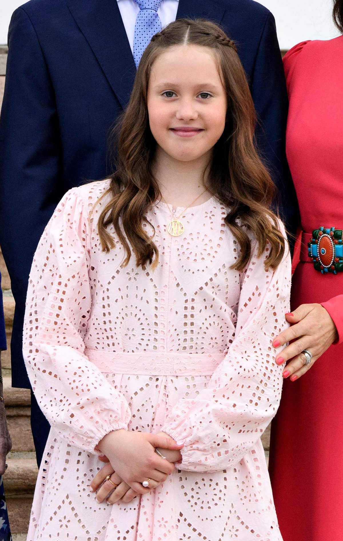 Princess Josephine of Denmark is pictured after the confirmation of her sister, Princess Isabella, at Fredensborg Palace on April 30, 2022 (PHILIP DAVALI/Ritzau Scanpix/AFP via Getty Images)