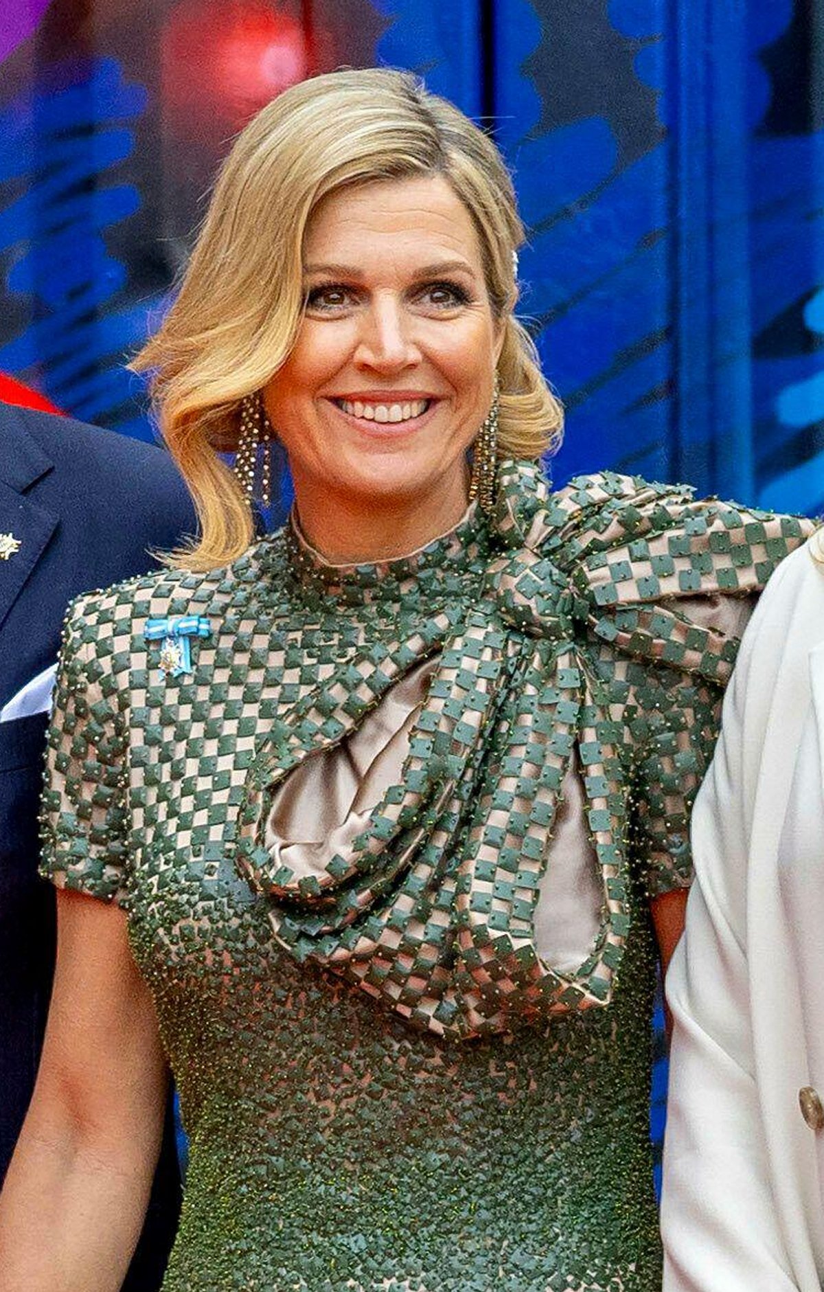 The Queen of the Netherlands is pictured during a reception at STRAAT Museum in Amsterdam on the second day of the Spanish state visit to the Netherlands on April 18, 2024 (Albert Nieboer/DPA Picture Alliance/Alamy)