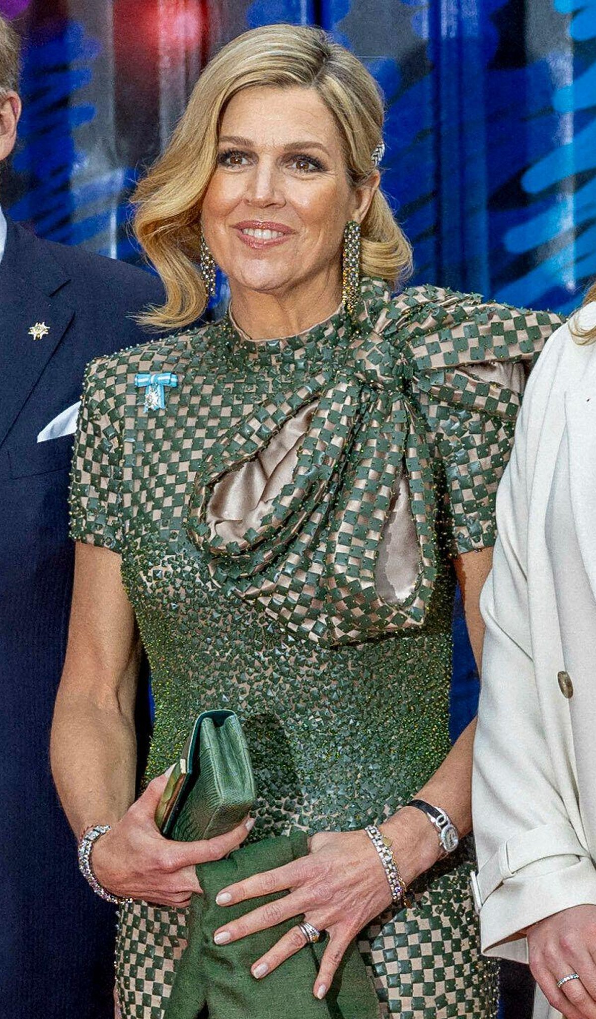 The Queen of the Netherlands is pictured during a reception at STRAAT Museum in Amsterdam on the second day of the Spanish state visit to the Netherlands on April 18, 2024 (Albert Nieboer/DPA Picture Alliance/Alamy)