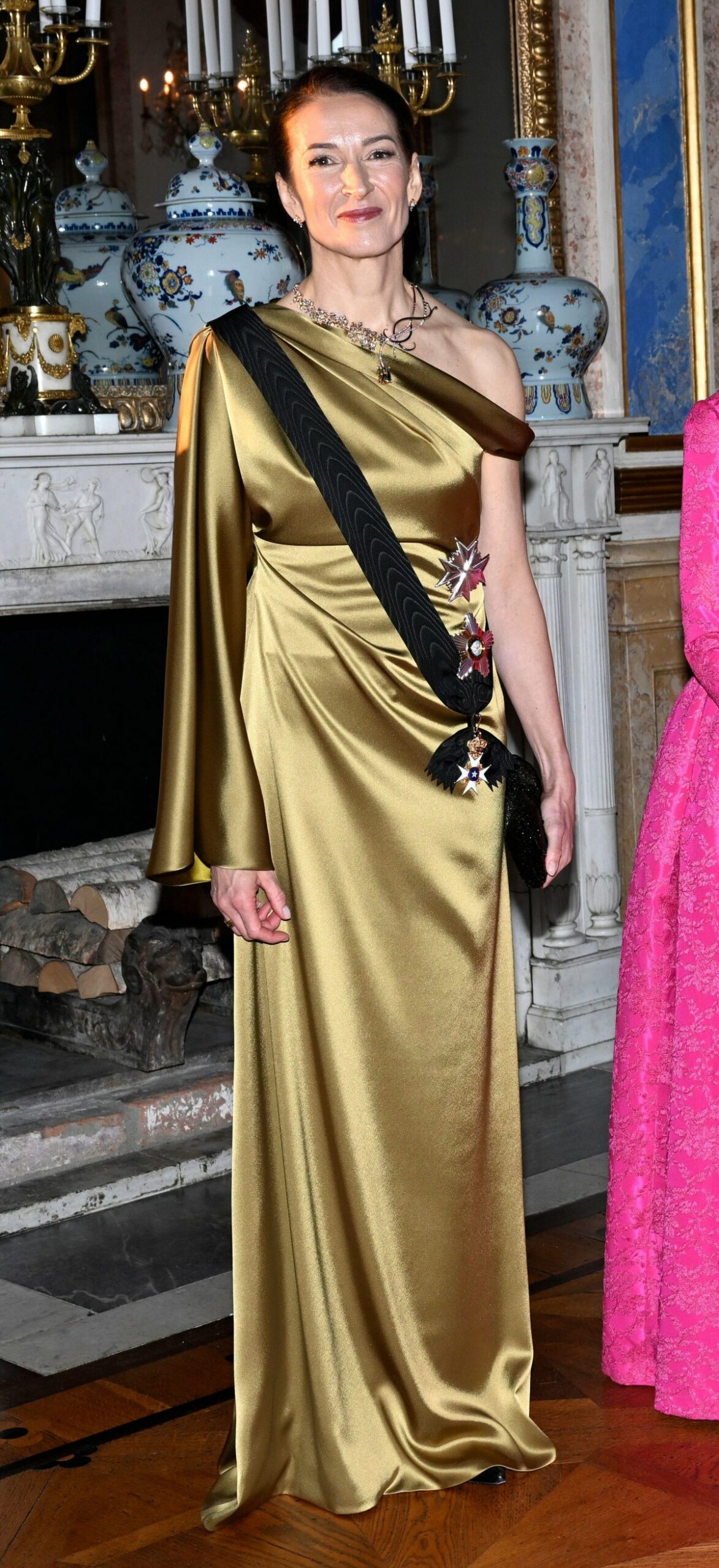 Suzanne Innes-Stubb attends a state banquet at the Royal Palace in Stockholm on April 23, 2024 (Fredrik Sandberg/TT News Agency/Alamy)